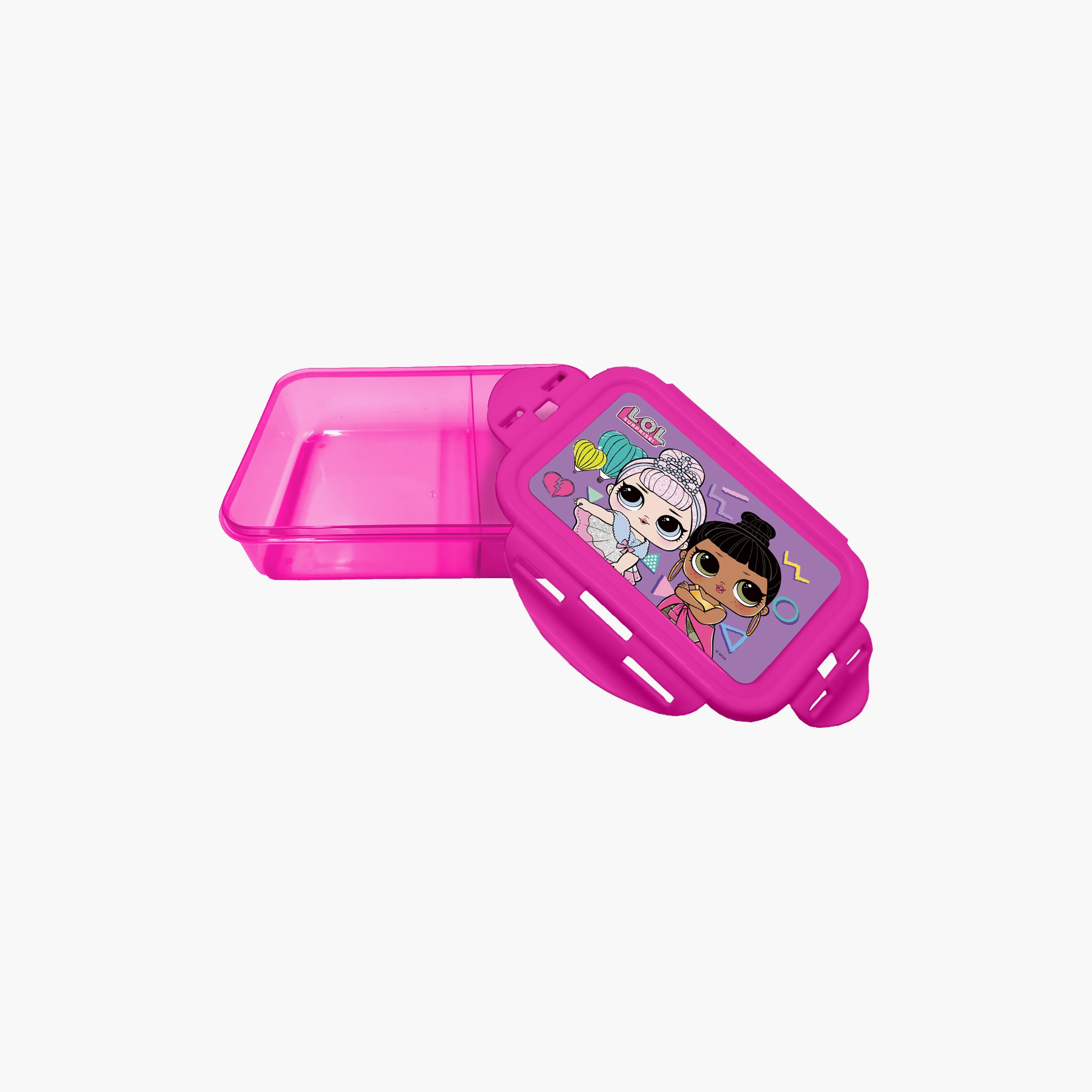 LOL Surprise Printed 2-Compartment Lunch Box with Side Lock - Pink - 1400-school-lunchessentials-lunchboxes-image-2
