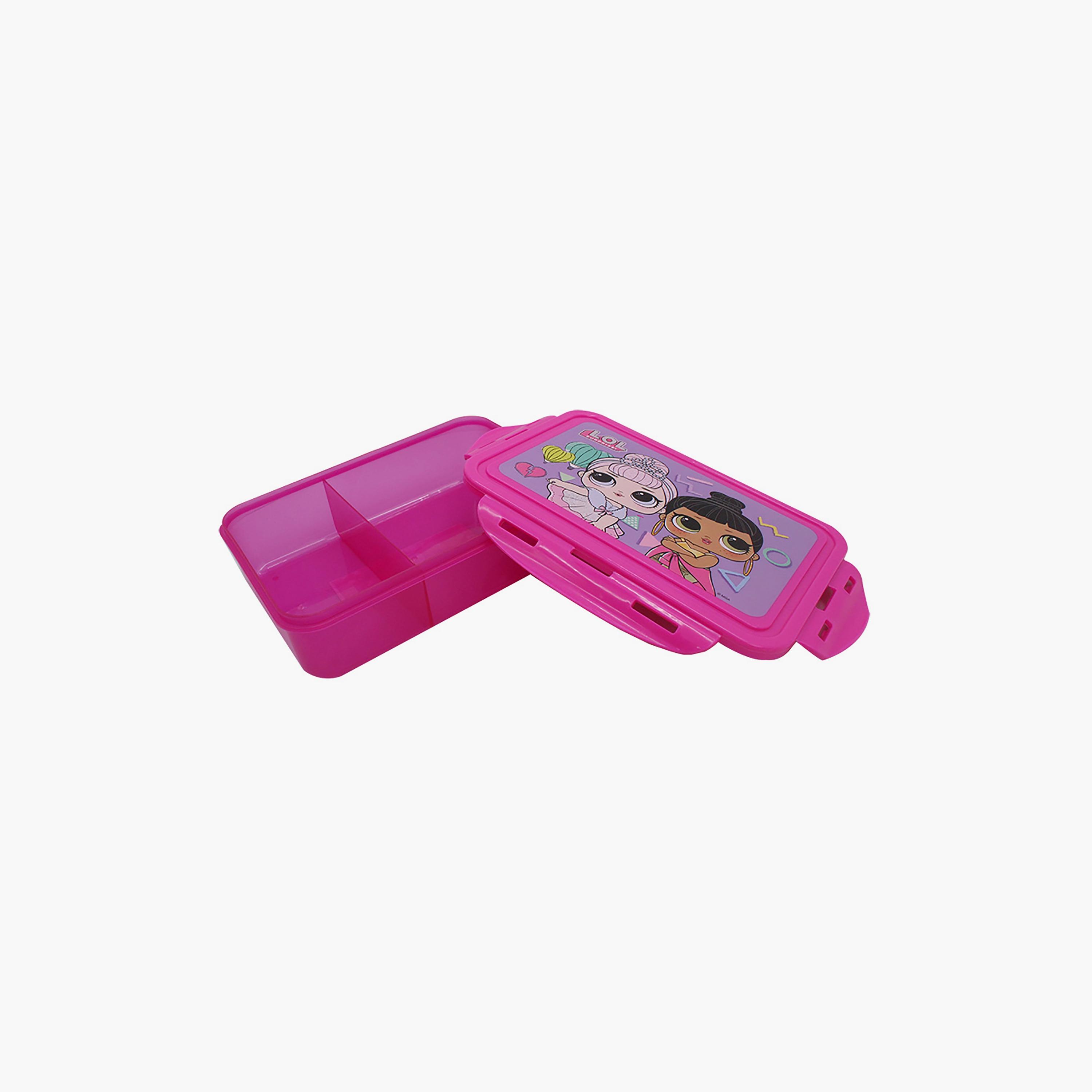LOL Surprise Printed 2-Compartment Lunch Box with Side Lock - Pink - 1400-school-lunchessentials-lunchboxes-image-4