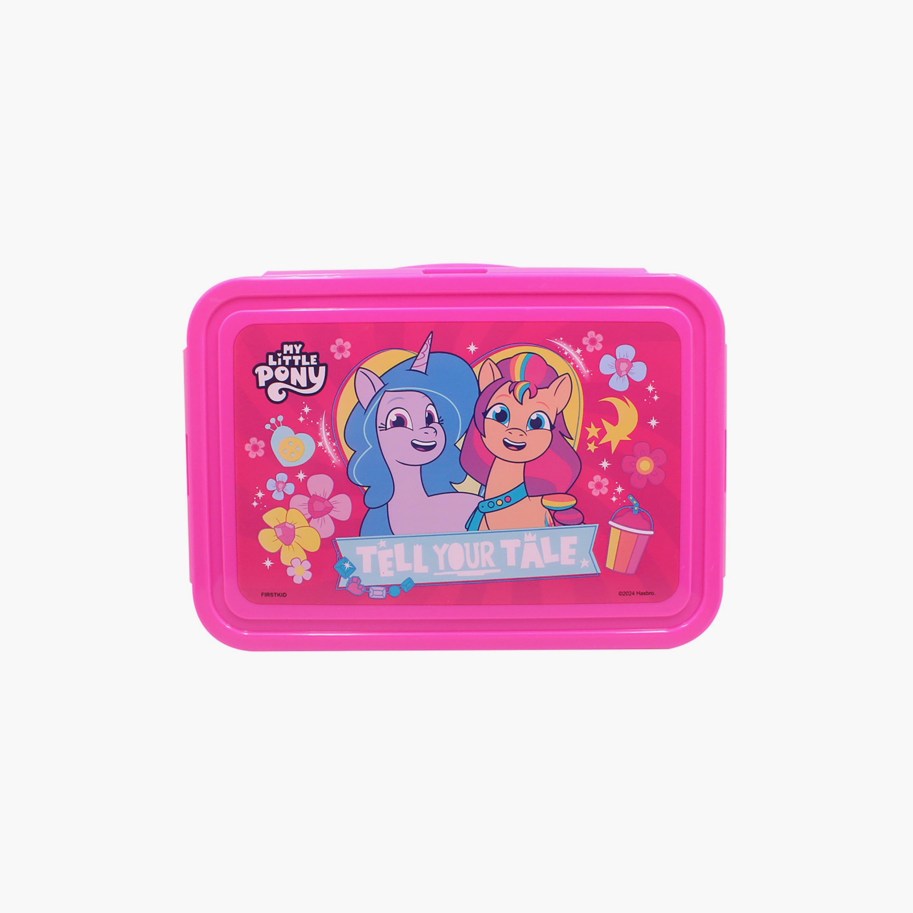 My Little Pony Printed 2-Compartment Lunch Box with Side Lock - Pink - 1400-school-lunchessentials-lunchboxes-image-1