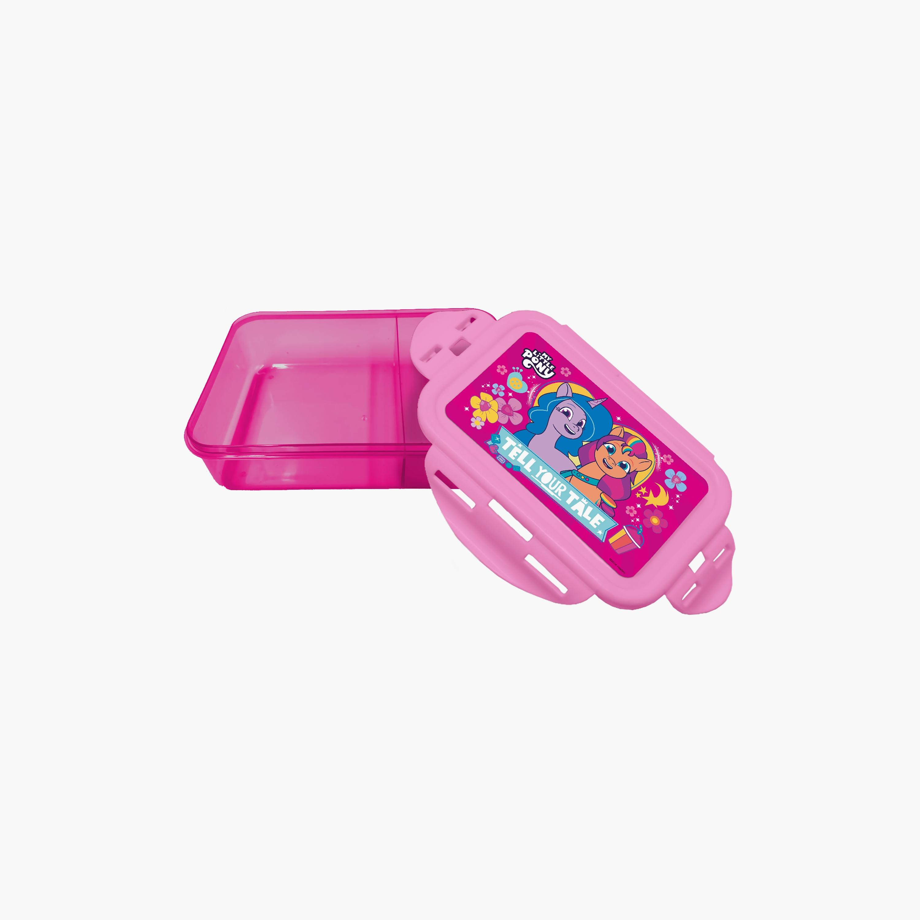 صندوق غداء بقسمين مع قفل جانبي بطبعة ماي ليتل بوني - وردي - 1400-school-lunchessentials-lunchboxes-image-2