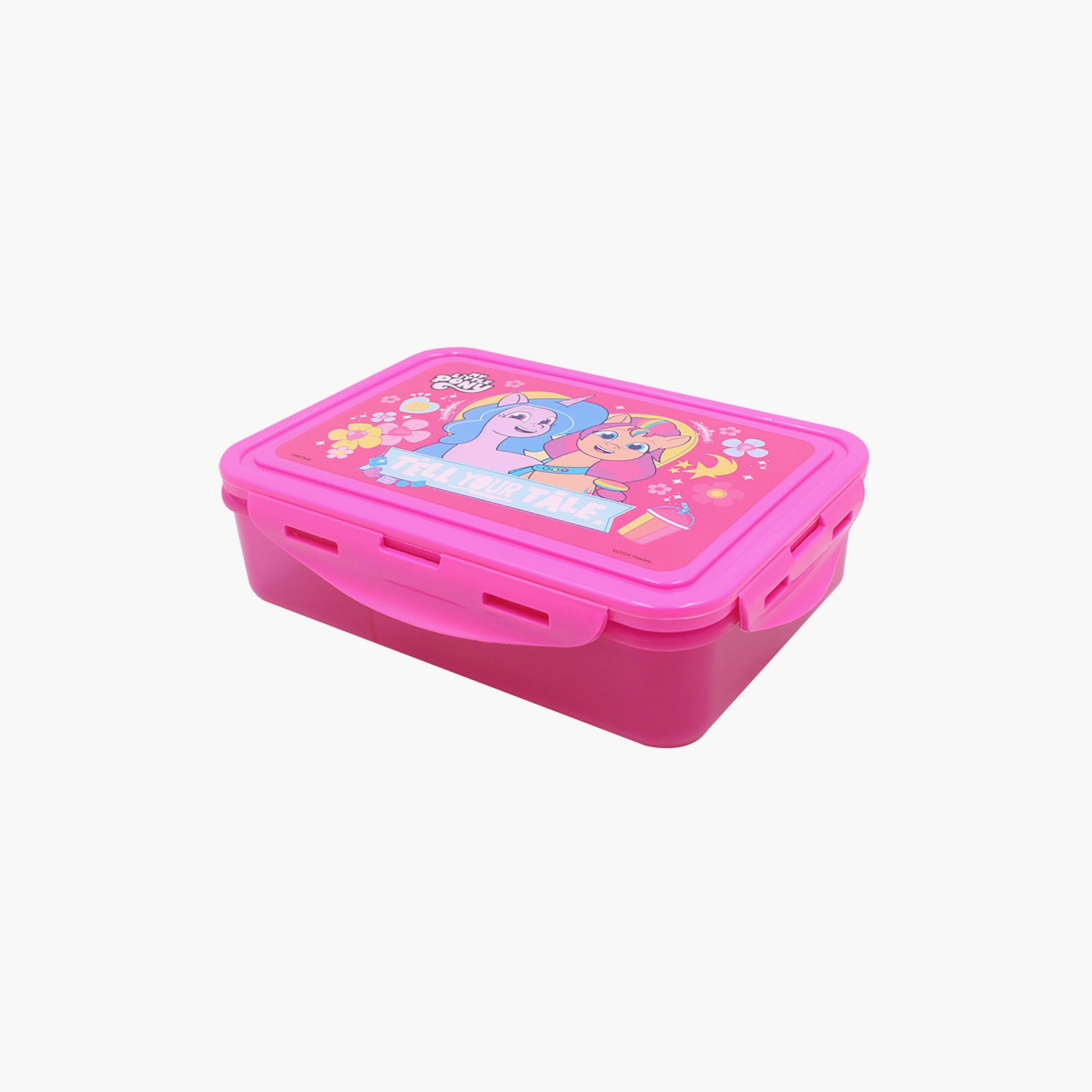 صندوق غداء بقسمين مع قفل جانبي بطبعة ماي ليتل بوني - وردي - 1400-school-lunchessentials-lunchboxes-image-3