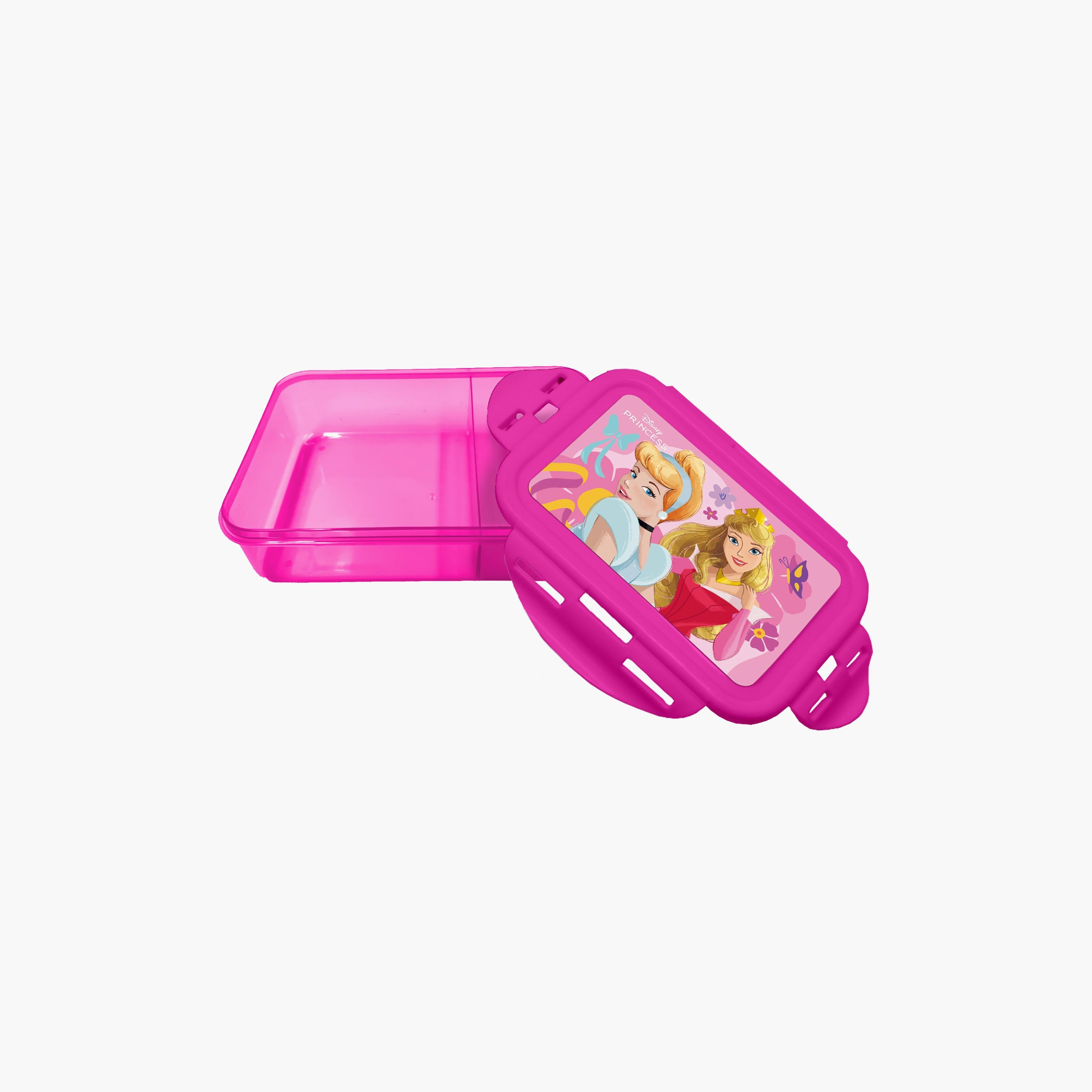 Disney Princess Printed 2-Compartment Lunch Box with Side Lock - Pink - 1400-school-lunchessentials-lunchboxes-image-2