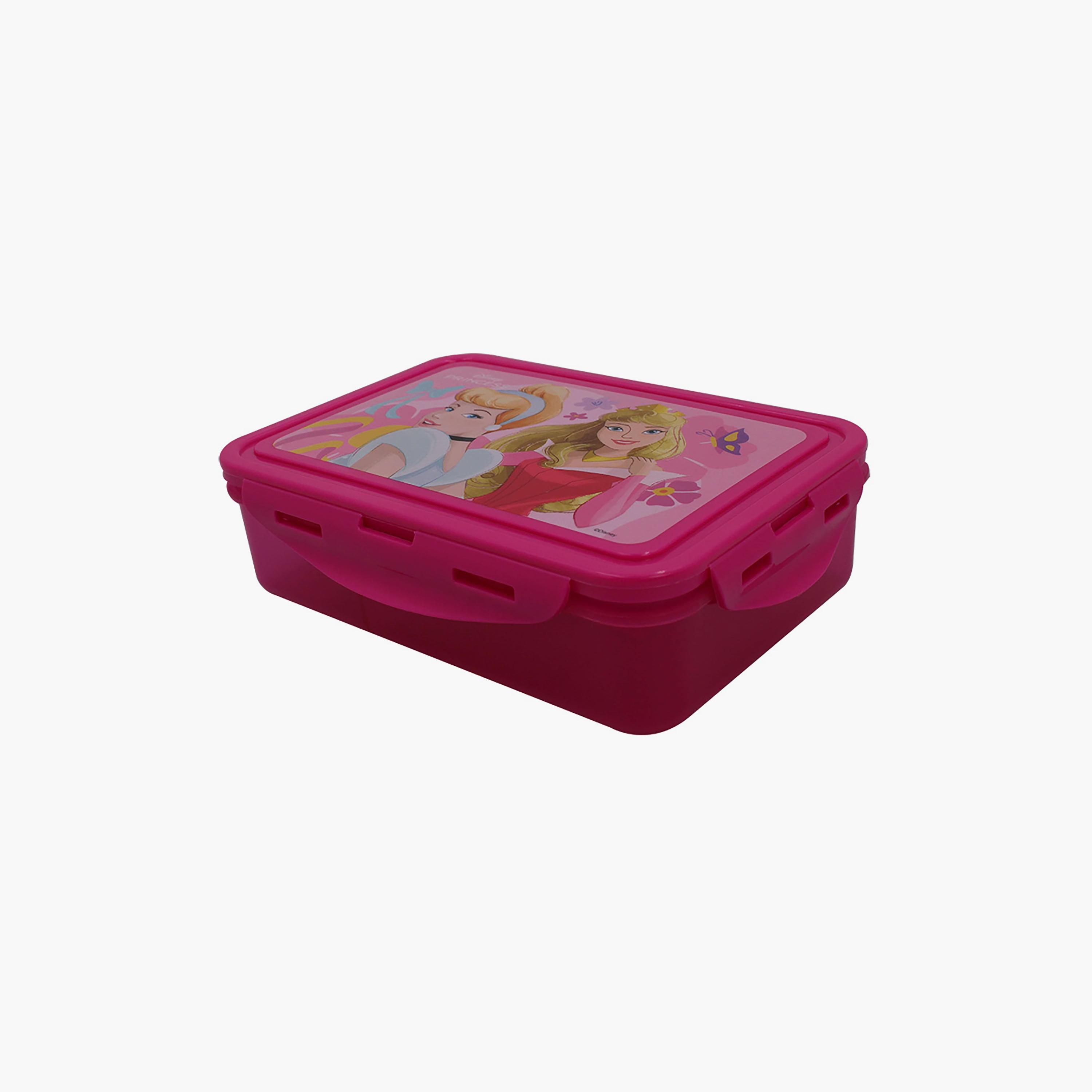 صندوق غداء بقسمين مع قفل جانبي بطبعة أميرات ديزني - وردي - 1400-school-lunchessentials-lunchboxes-image-3