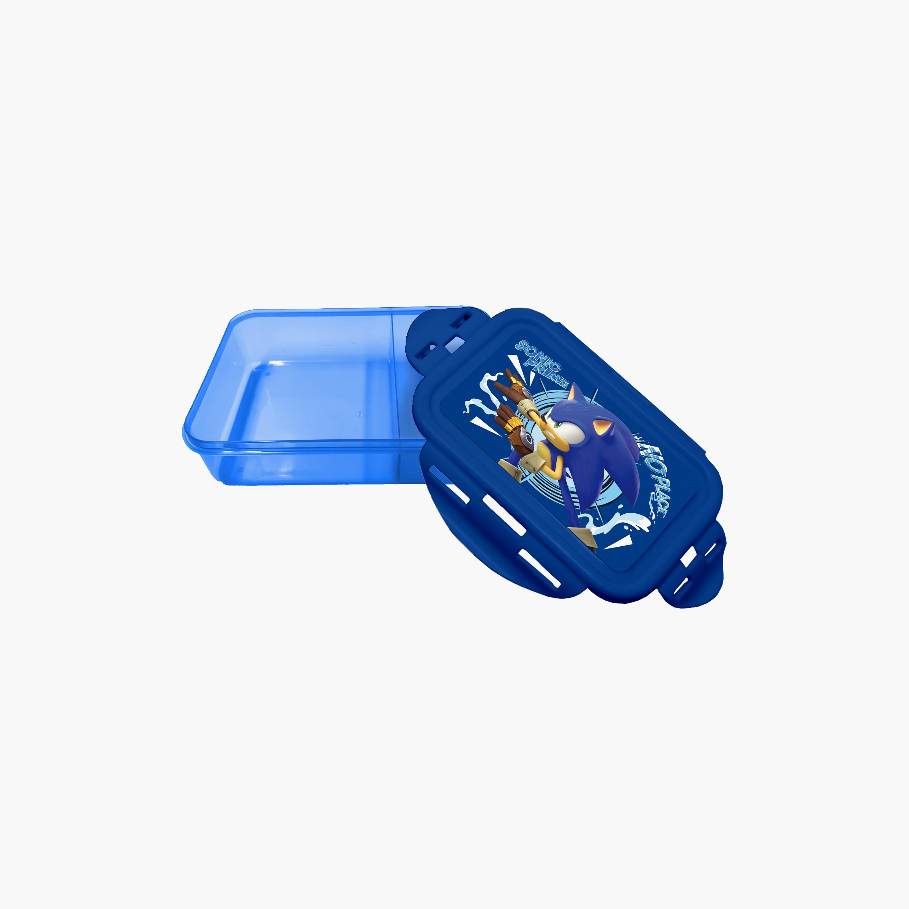 صندوق غداء بقسمين مع قفل جانبي بطبعة سونيك ذا هيدجهوج - أزرق - 1400-school-lunchessentials-lunchboxes-image-2