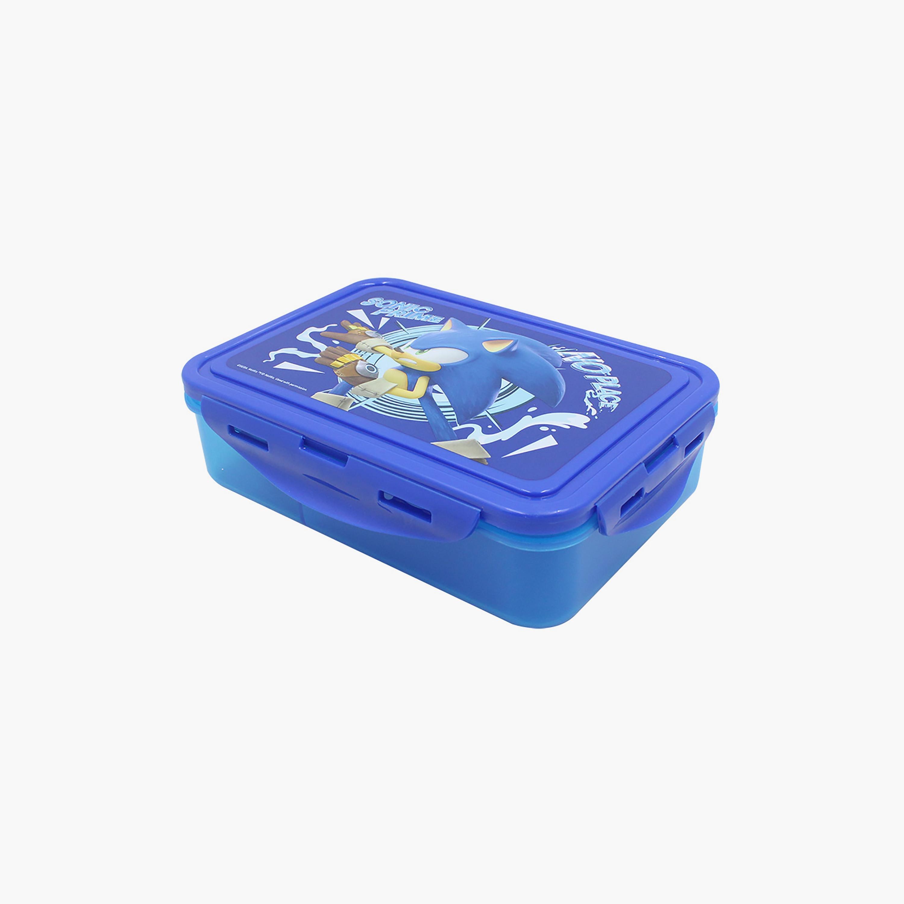 صندوق غداء بقسمين مع قفل جانبي بطبعة سونيك ذا هيدجهوج - أزرق - 1400-school-lunchessentials-lunchboxes-image-3