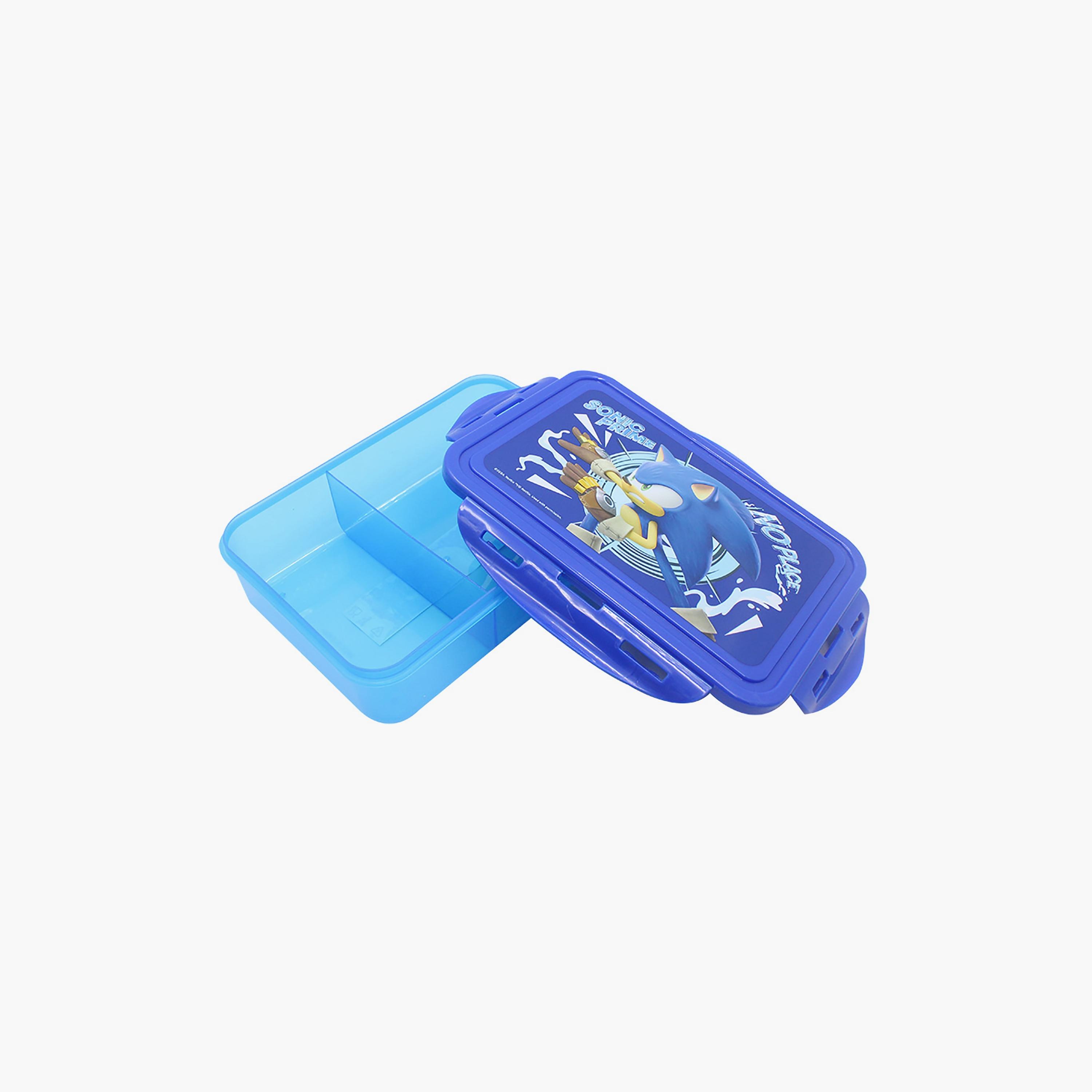 صندوق غداء بقسمين مع قفل جانبي بطبعة سونيك ذا هيدجهوج - أزرق - 1400-school-lunchessentials-lunchboxes-image-4