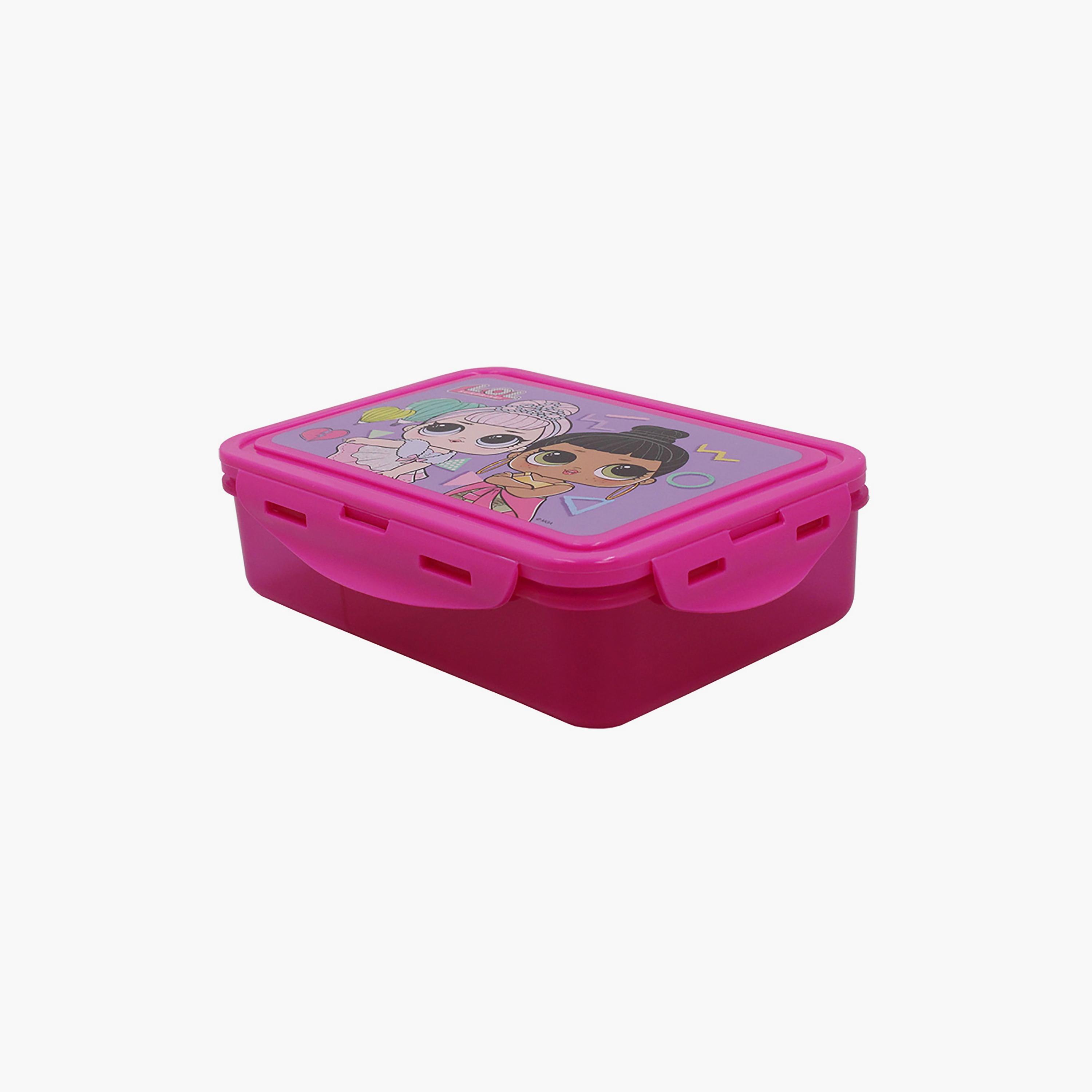 LOL Surprise Printed Lunchbox & Water Bottle with Adjustable Strap & Straw - Multicolour - 1400 ml-school-lunchessentials-lunchboxes-image-3