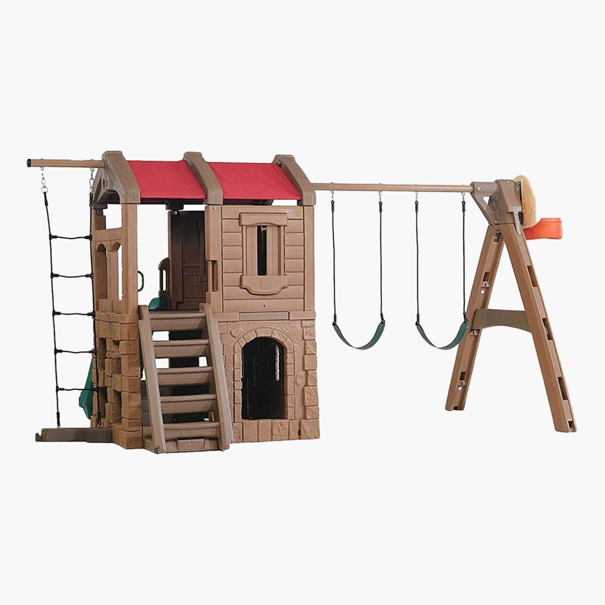 MYTS Pro Slide and Swings with Climbing Wall