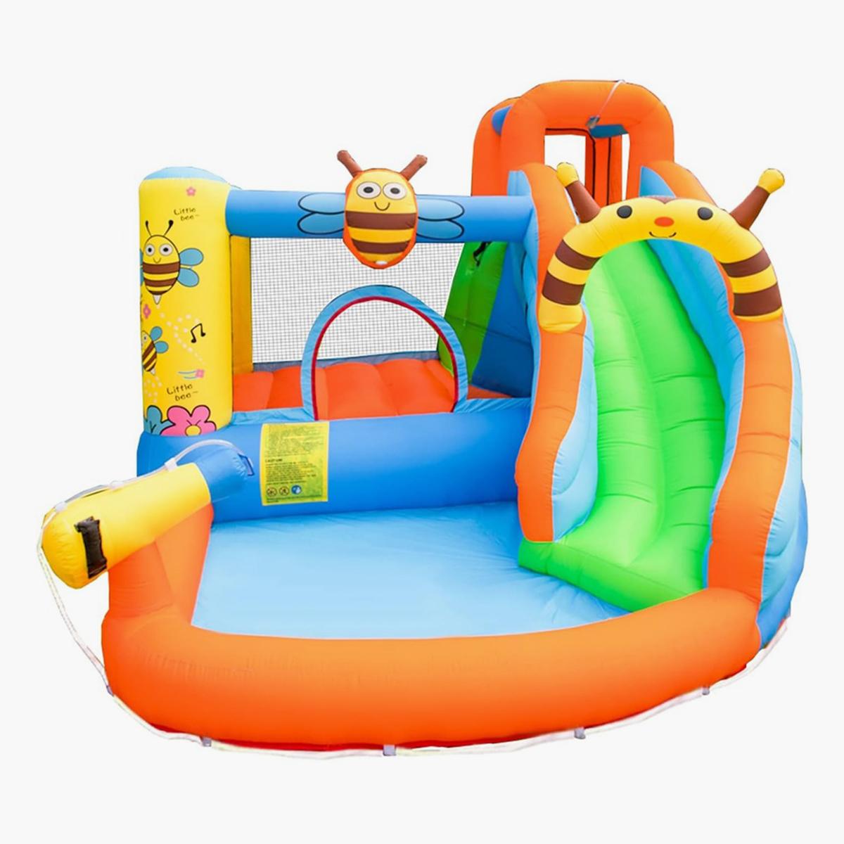 MYTS Inflatable Bee Mega Bouncer Trampoline with Slide