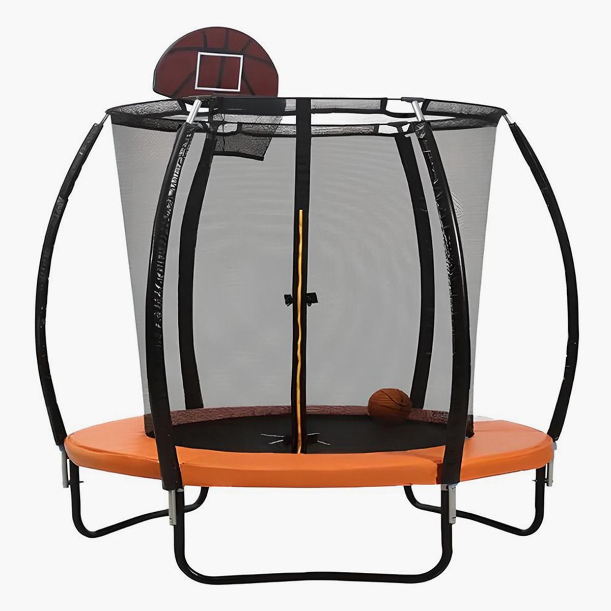 MYTS Kids' Trampoline Bounce and Jump with Basketball Hoop - 6 feet