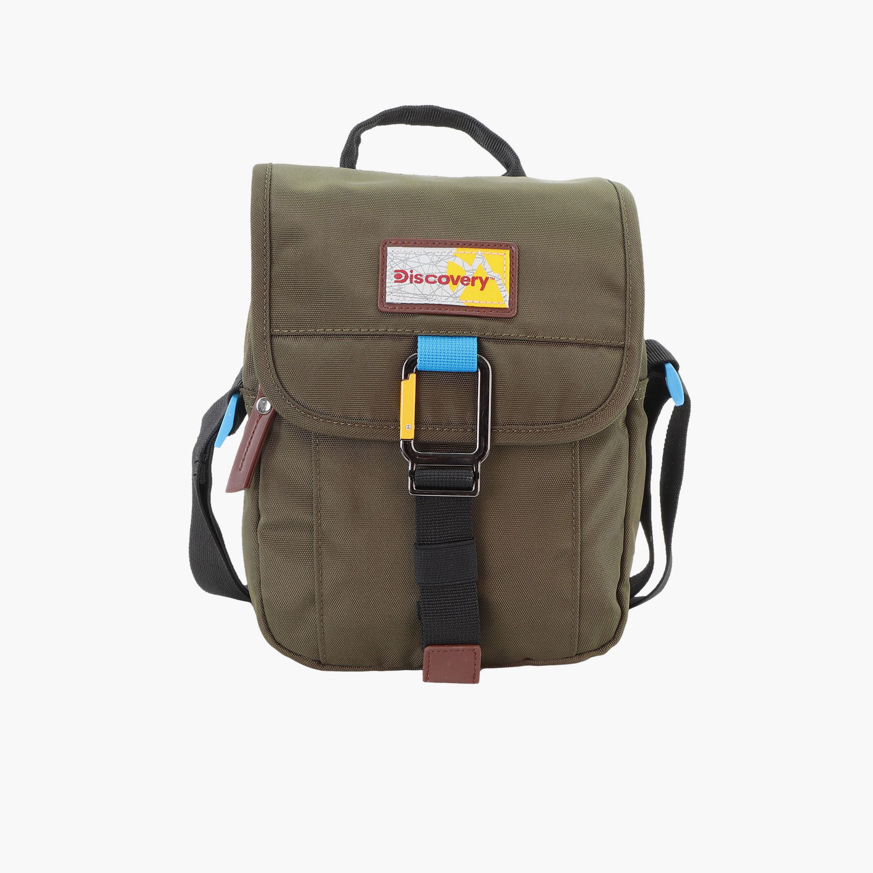 Discovery ICON Crossbody Bag with Flap and Adjustable Strap-men-bags-image-1