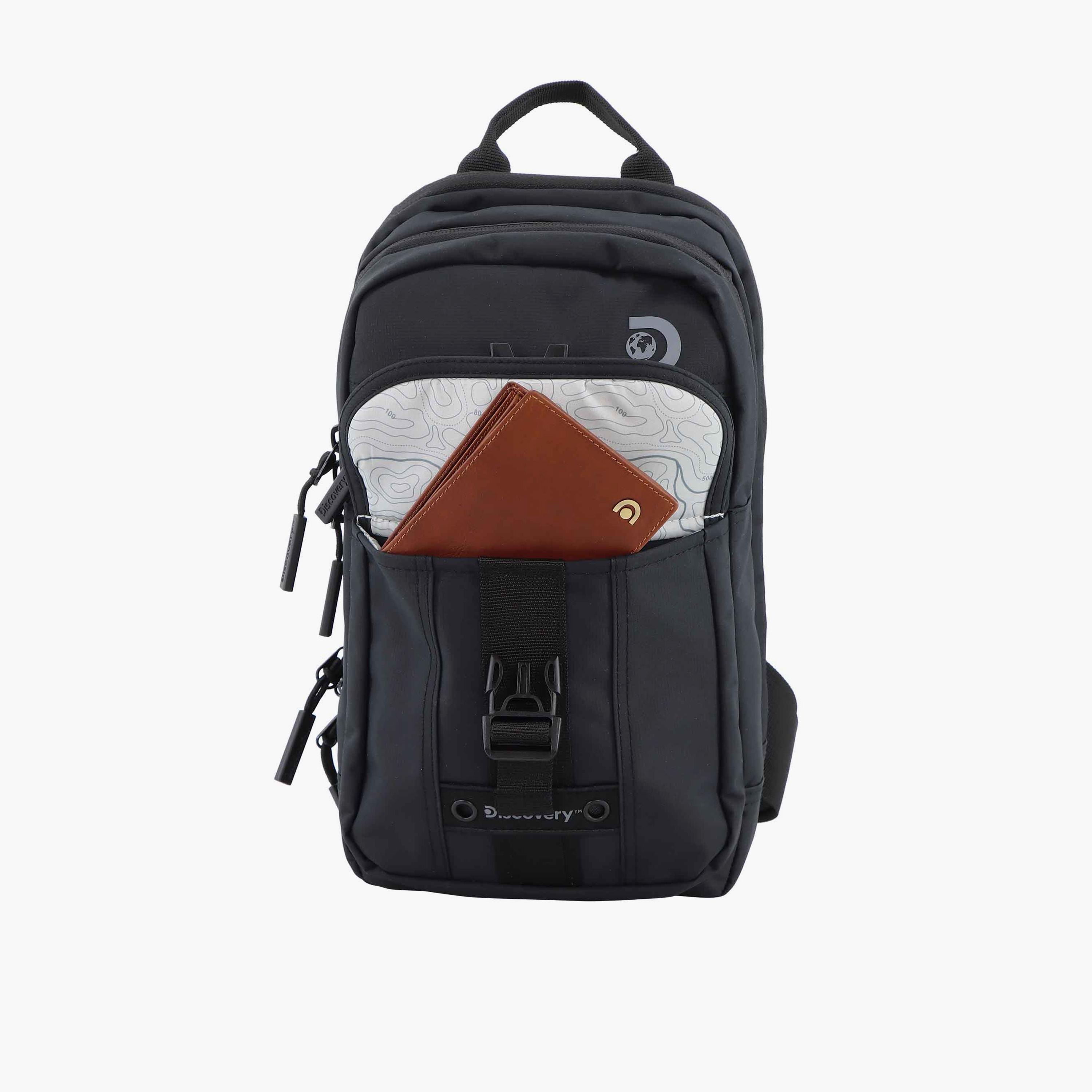 Discovery SHIELD RPET Sling Bag with Zipper and Adjustable Strap-men-bags-image-7