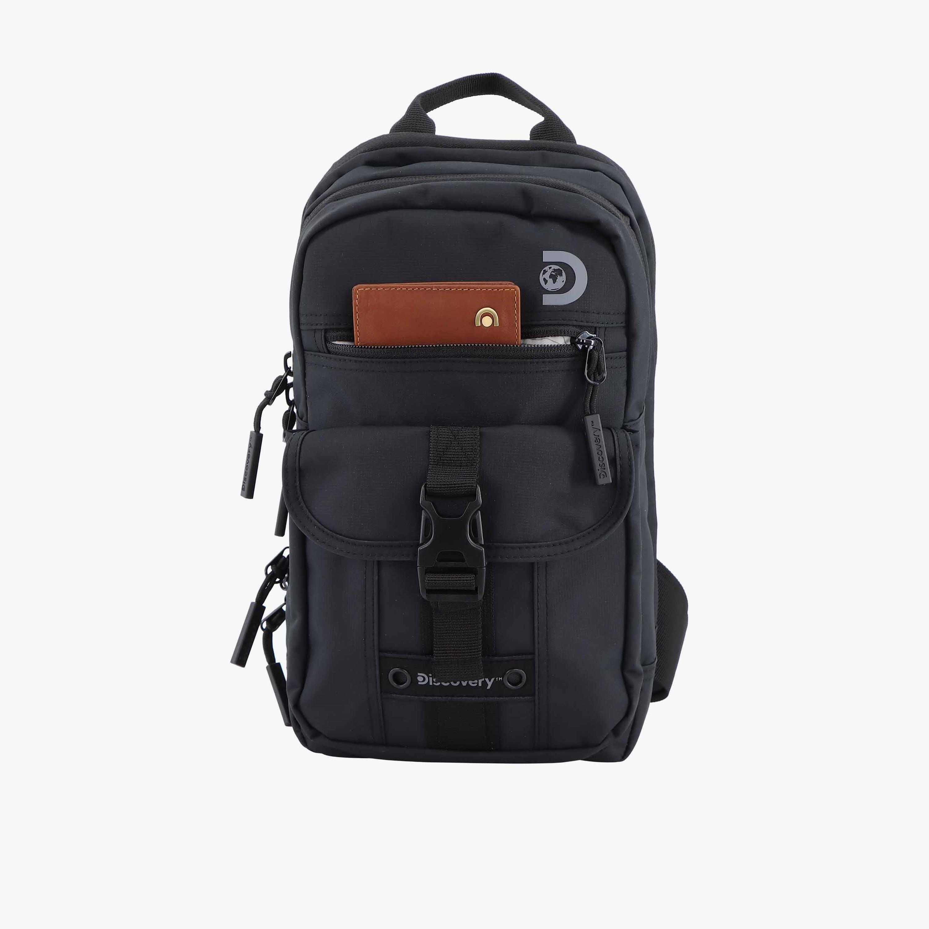 Discovery SHIELD RPET Sling Bag with Zipper and Adjustable Strap-men-bags-image-8