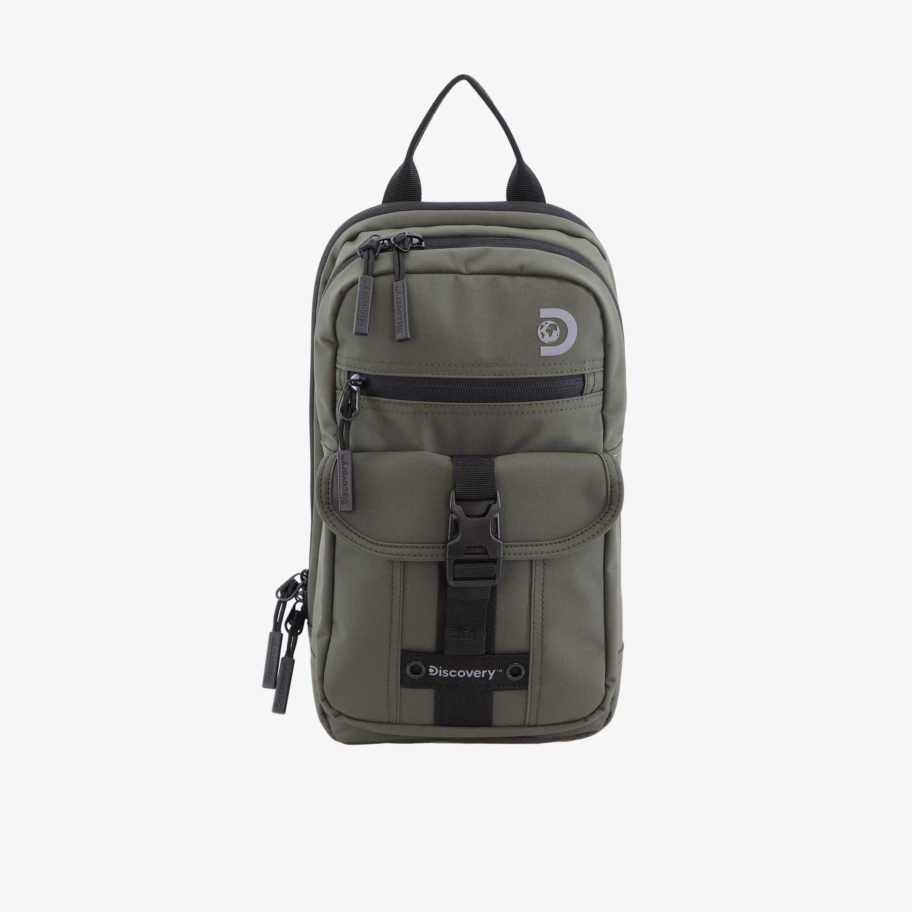 Discovery SHIELD RPET Sling Bag with Zipper and Adjustable Strap-men-bags-image-1