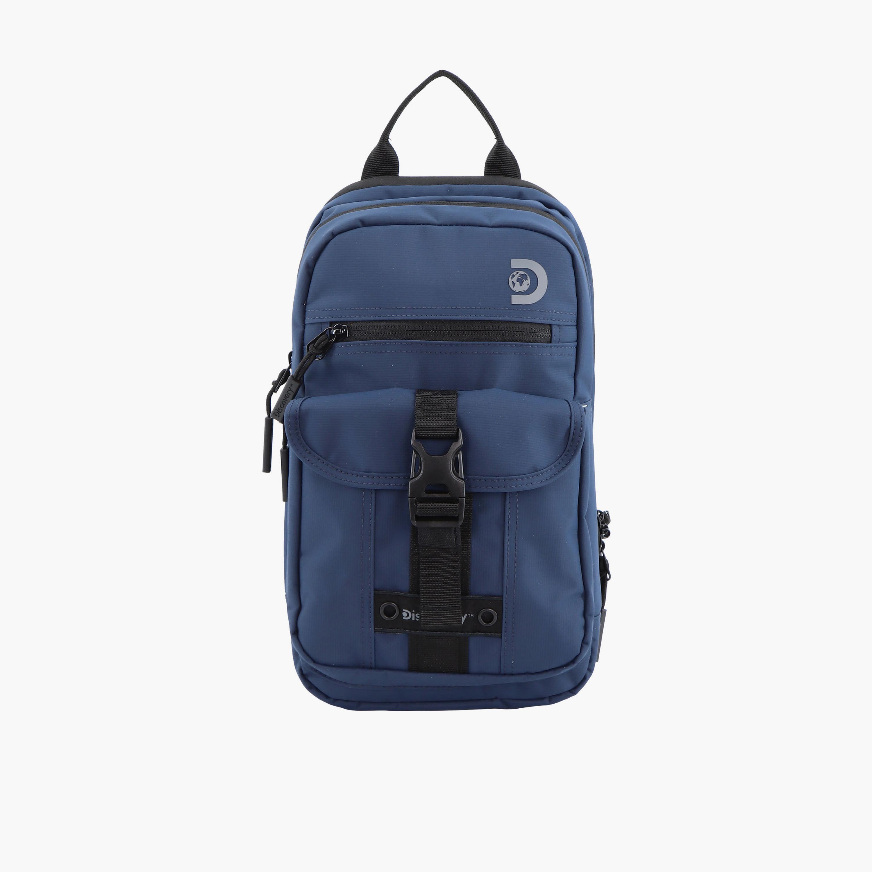 Discovery SHIELD RPET Sling Bag with Zipper and Adjustable Strap-men-bags-image-1