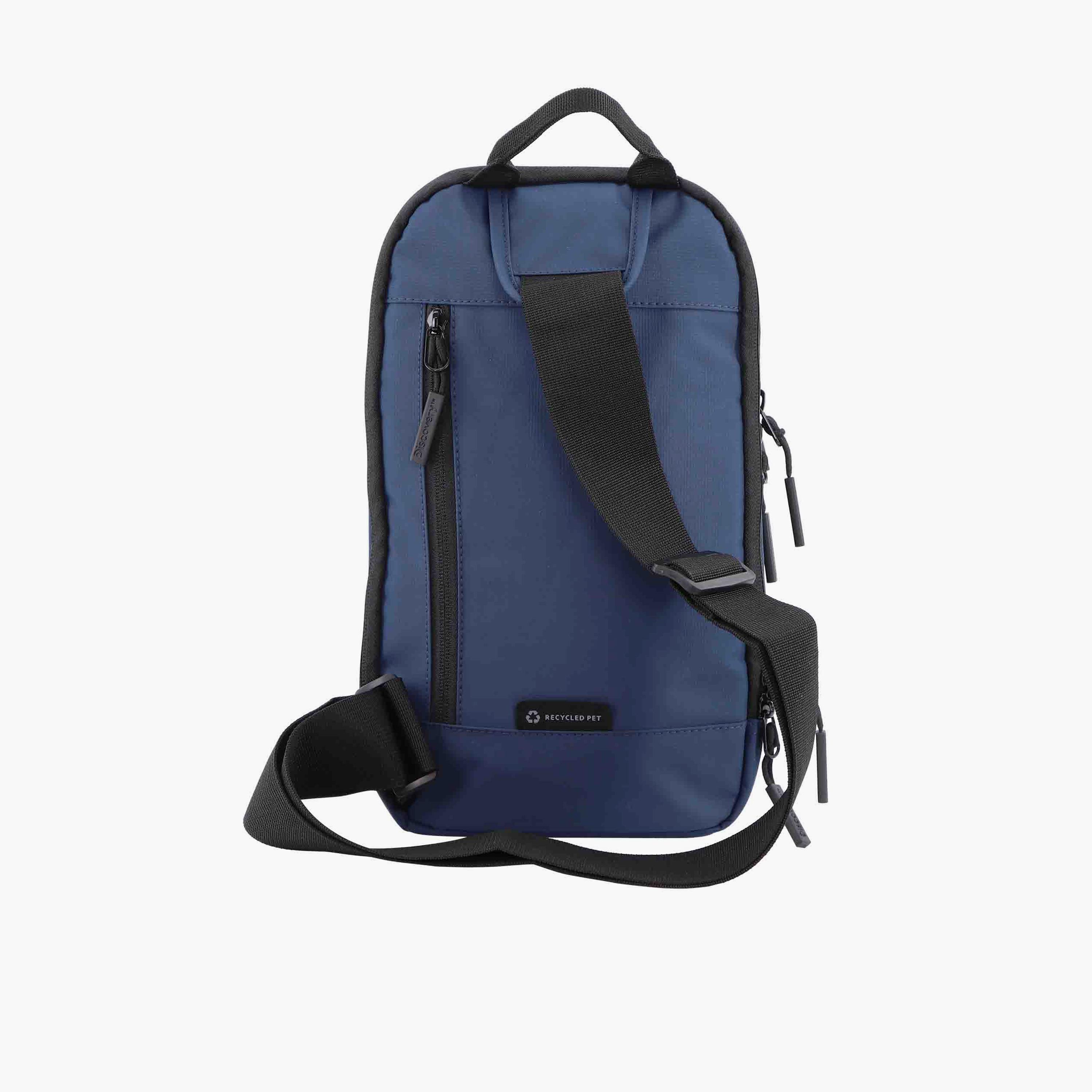 Discovery SHIELD RPET Sling Bag with Zipper and Adjustable Strap-men-bags-image-4