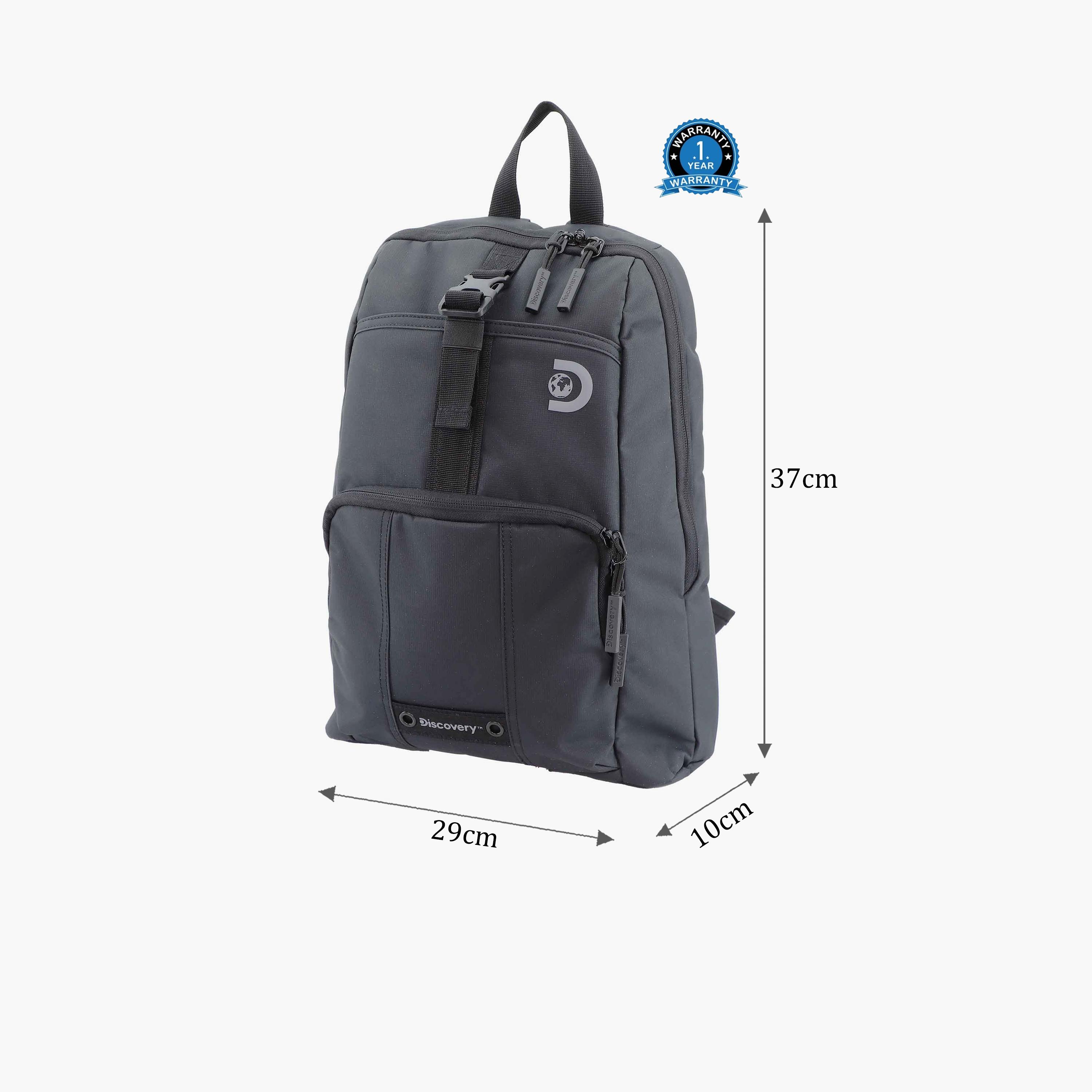 Discovery SHIELD RPET 10 L | 14.5 Inches Utility Backpack Polyester with Water Resistance-travel-luggagesandbags-backpacks-image-2