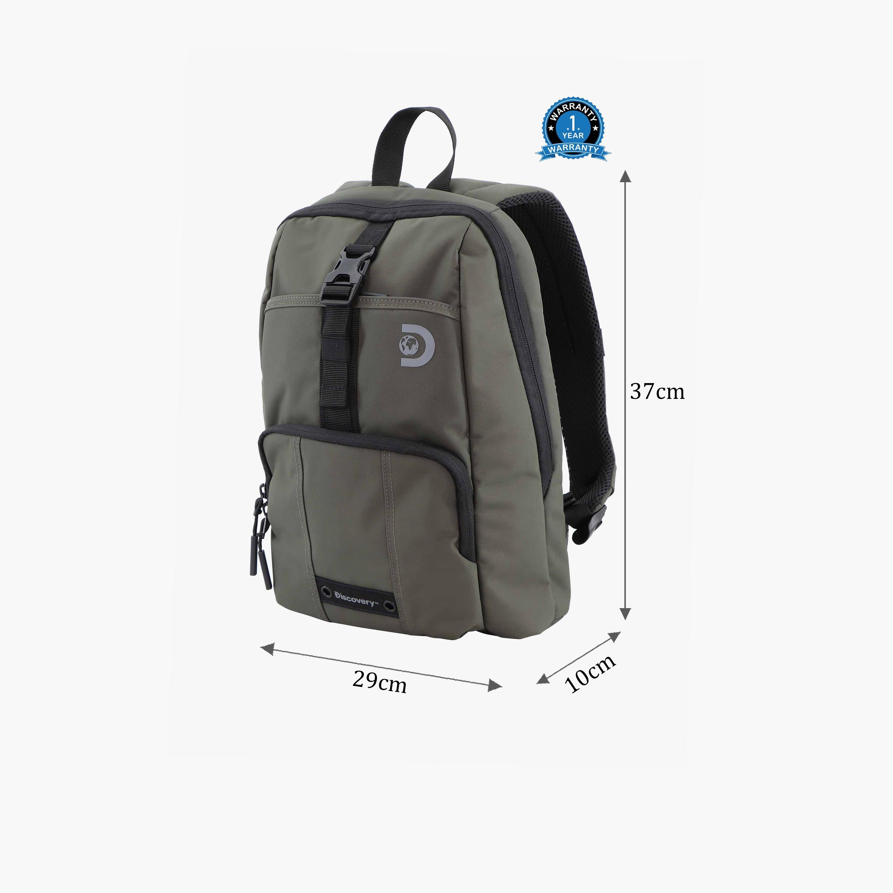 Discovery SHIELD RPET 10 L | 14.5 Inches Utility Backpack Polyester with Water Resistance-travel-luggagesandbags-backpacks-image-2
