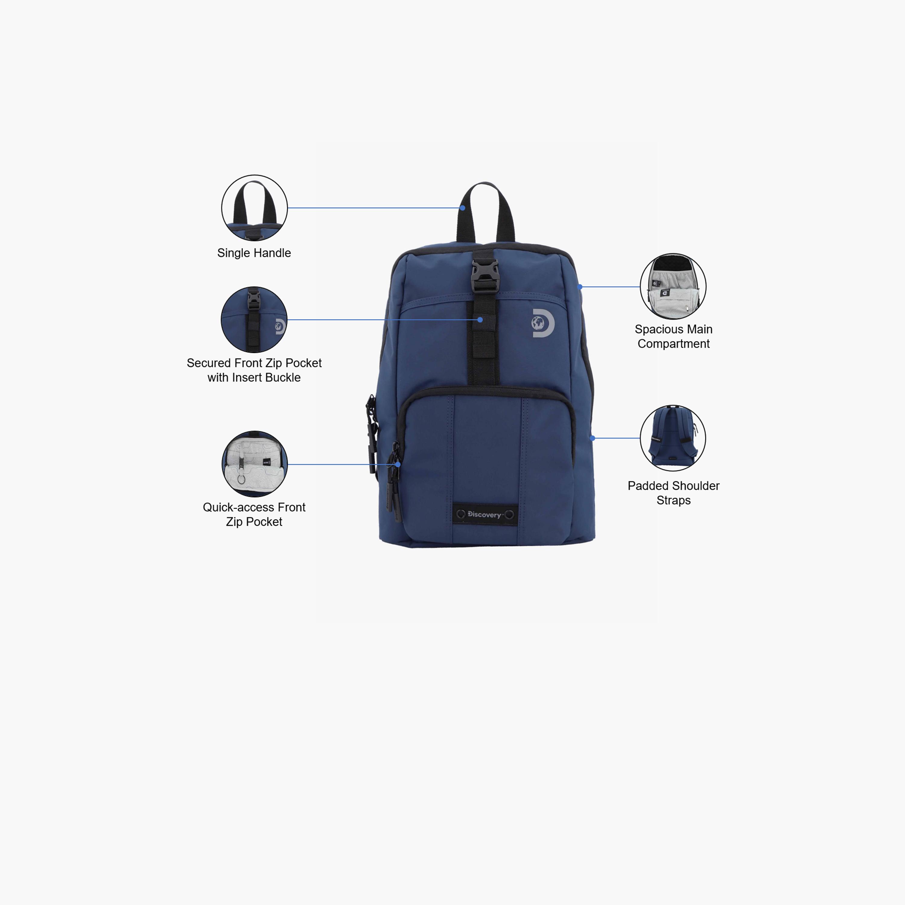 Discovery SHIELD RPET 10 L | 14.5 Inches Utility Backpack Polyester with Water Resistance-travel-luggagesandbags-backpacks-image-3