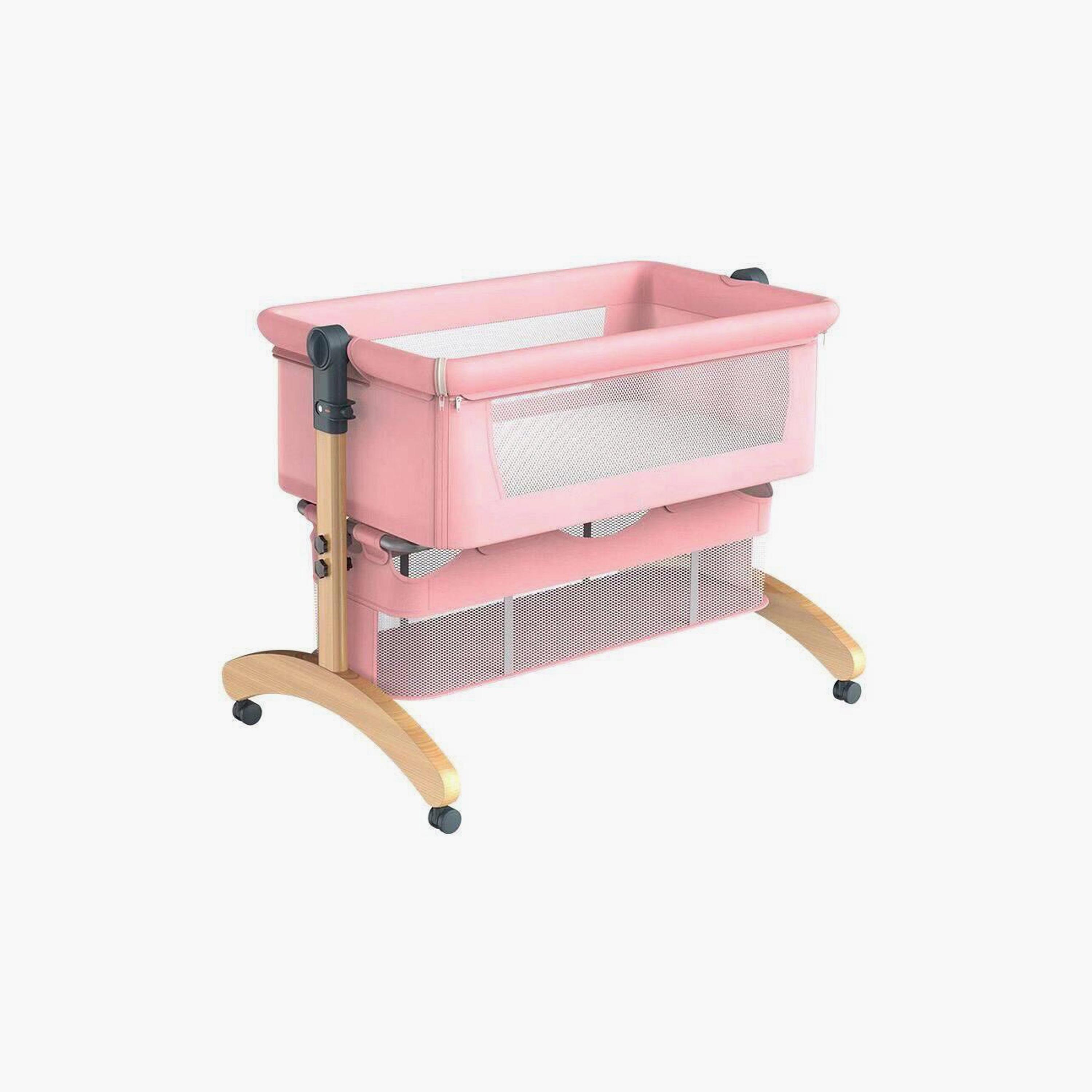 Dreeba Crib with Linen Lining Wbb-602-baby-nursery-furniture-cribsandbeds-bassinets-image-1