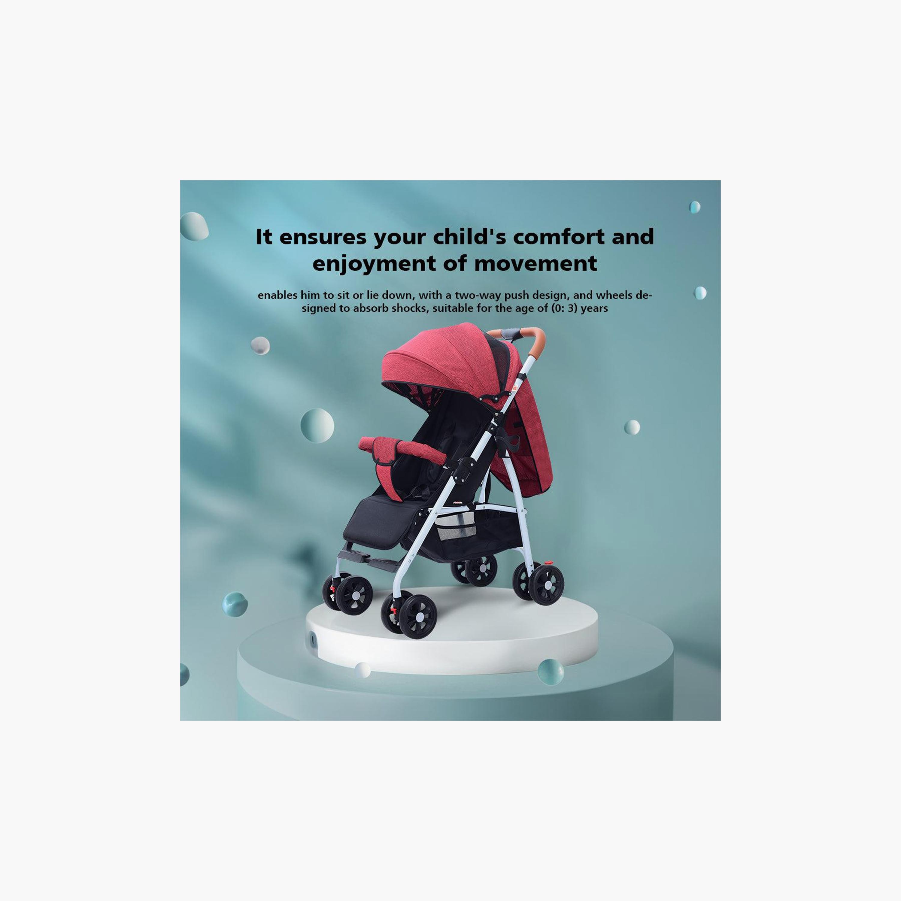 Dreeba One Way Foldable Push Baby Lightweight Stroller with Storage Basket A1-baby-gear-strollersandprams-strollers-image-2