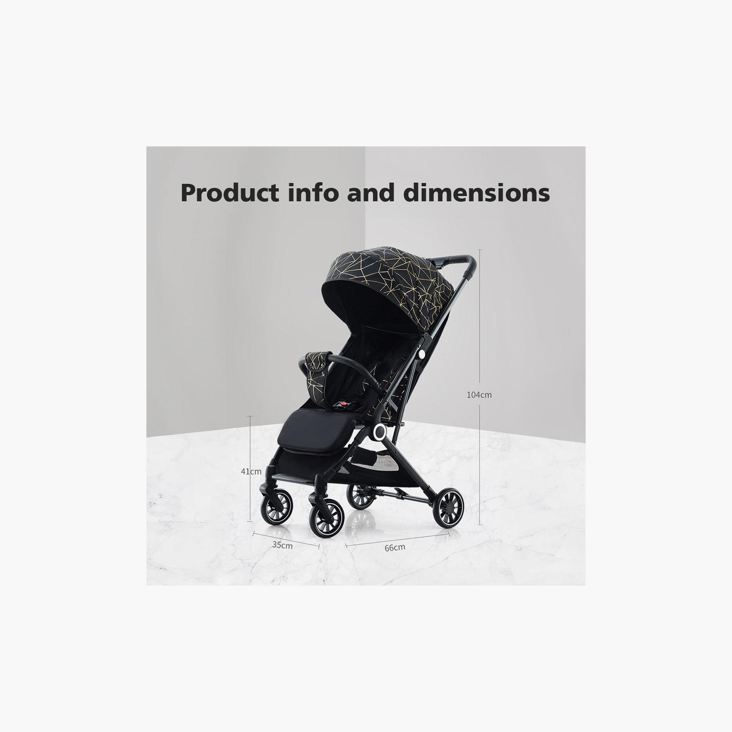 Dreeba One Way Foldable Push Baby Stroller with Storage Basket X5-baby-gear-strollersandprams-strollers-image-3