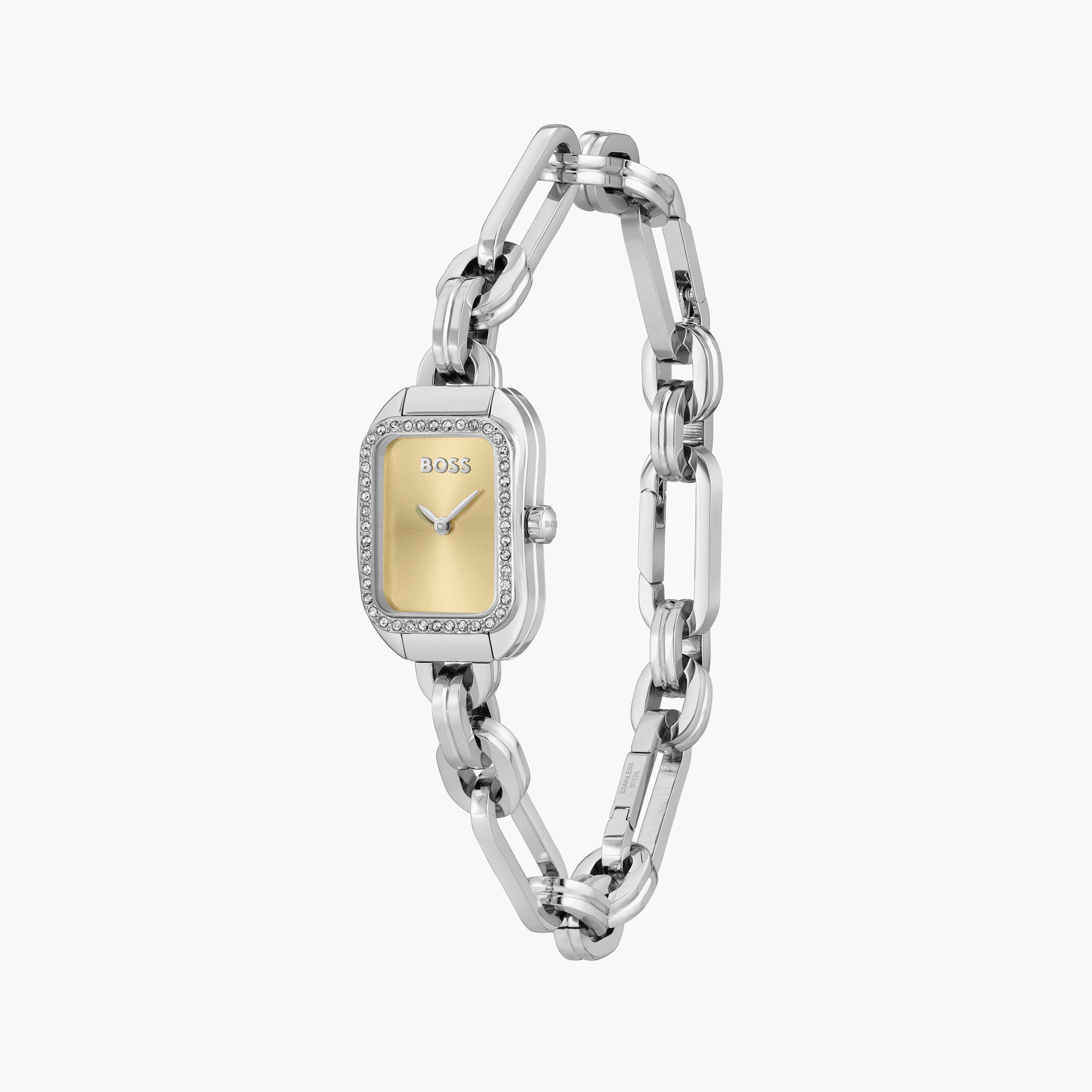 هوغو بوس- ساعة للنساء 19 ملم تناظرية من الستانلس ستيل باللون الفضي | 1502656-women-watchesandjewellery-watches-image-2