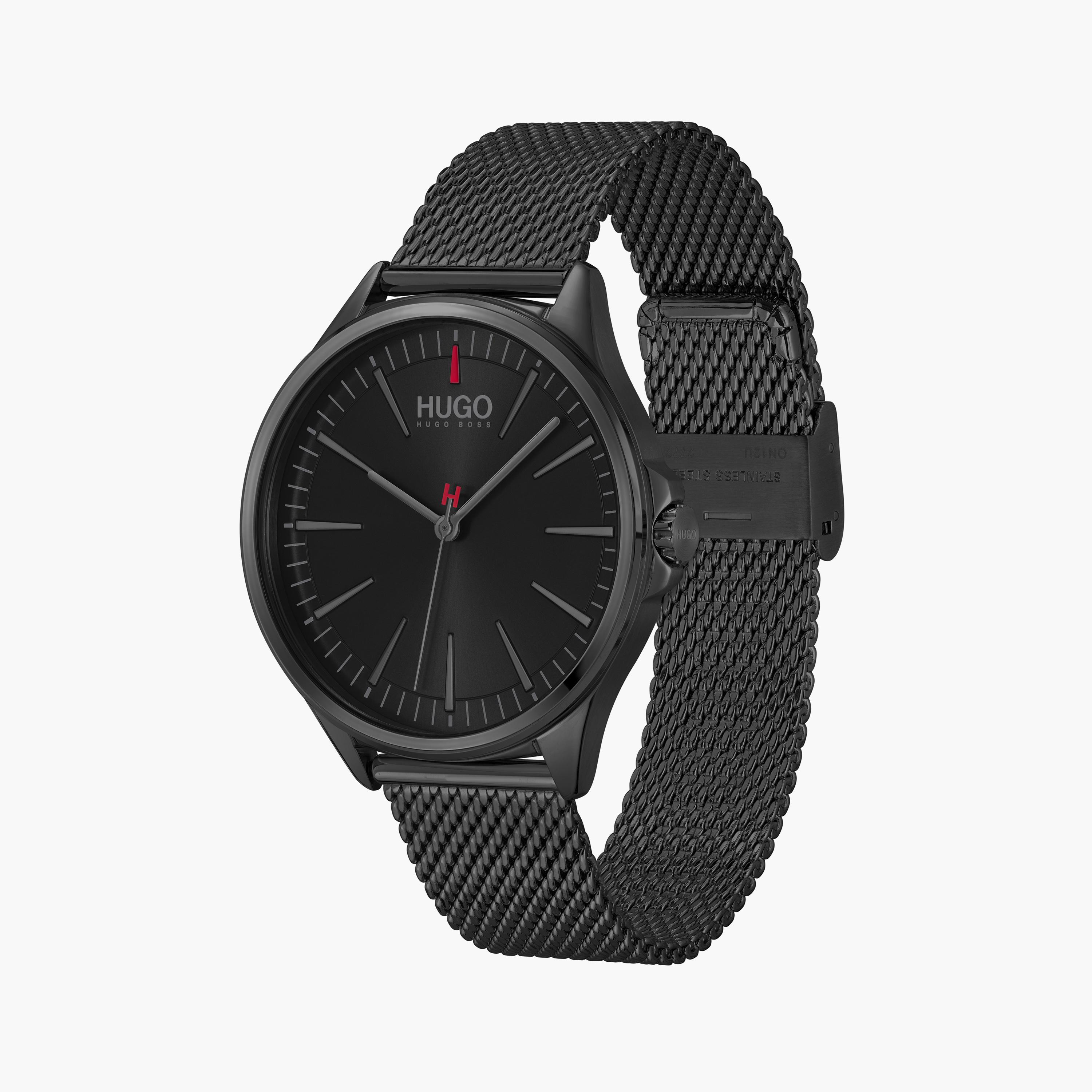 هوغو بوس- ساعة للرجال 43 ملم تناظرية من الستانلس ستيل باللون الأسود | 1530204-men-watchesandjewellery-watches-image-2