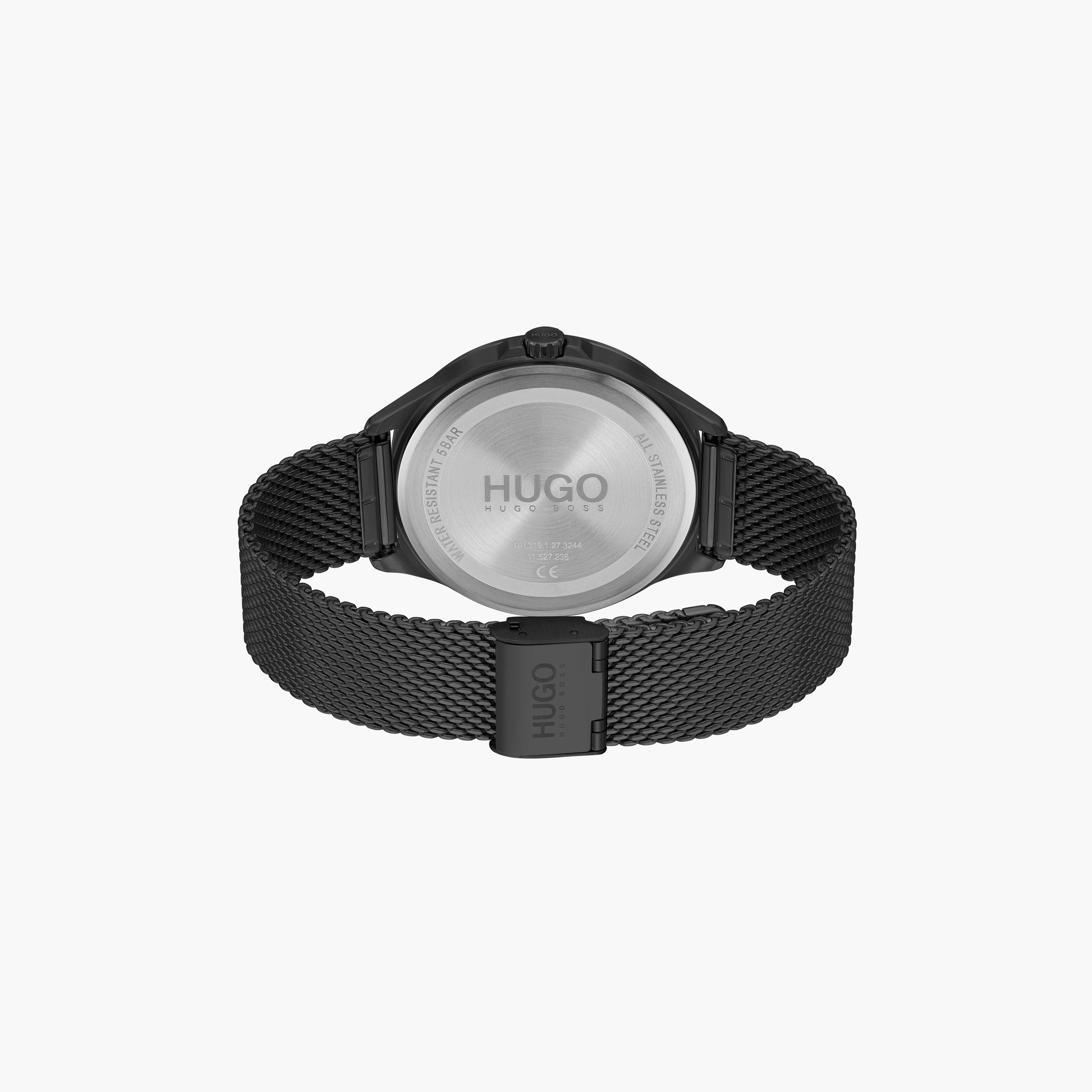هوغو بوس- ساعة للرجال 43 ملم تناظرية من الستانلس ستيل باللون الأسود | 1530204-men-watchesandjewellery-watches-image-3