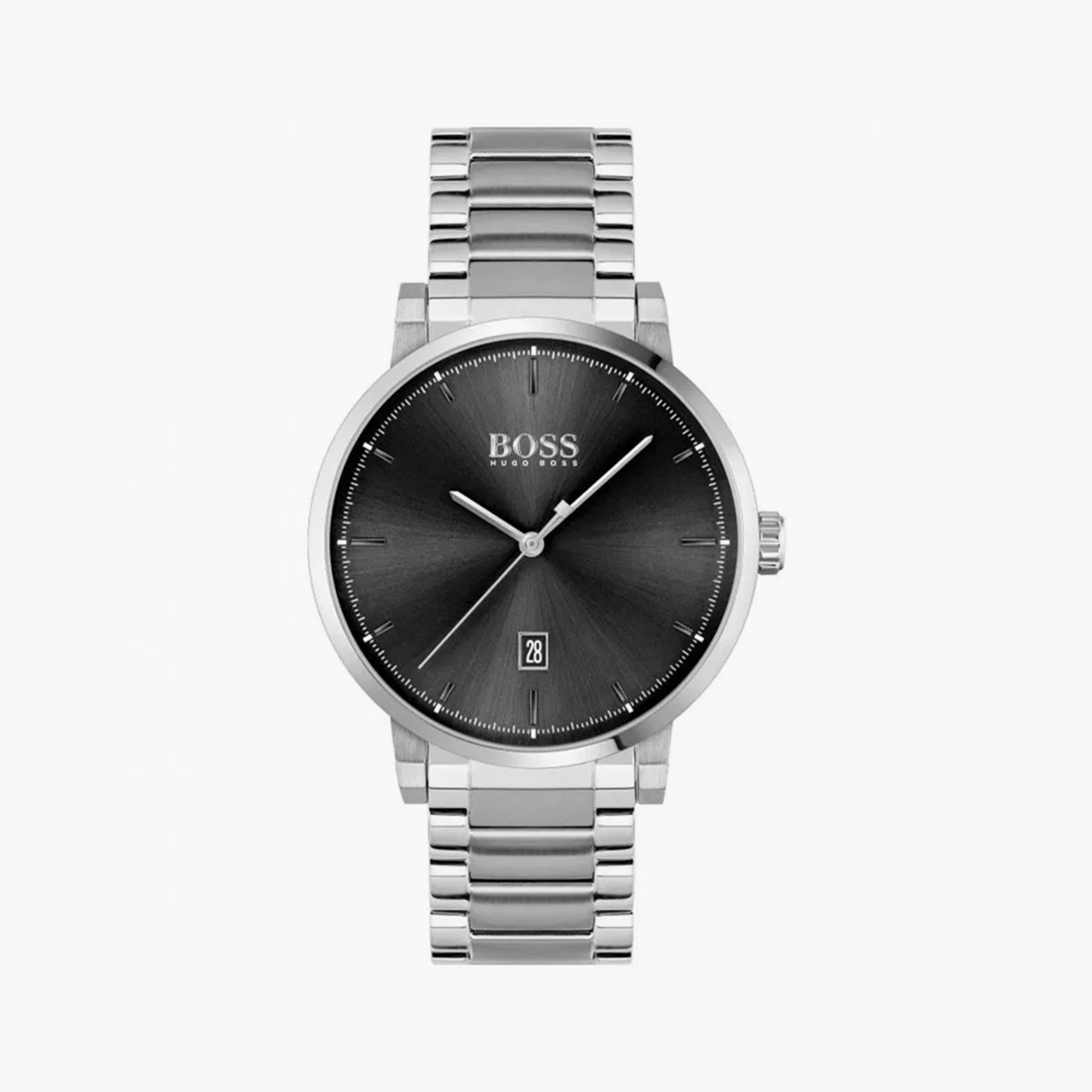 هوغو بوس- ساعة للرجال 42 ملم تناظرية من الستانلس ستيل | 1570146-men-watchesandjewellery-watches-image-1