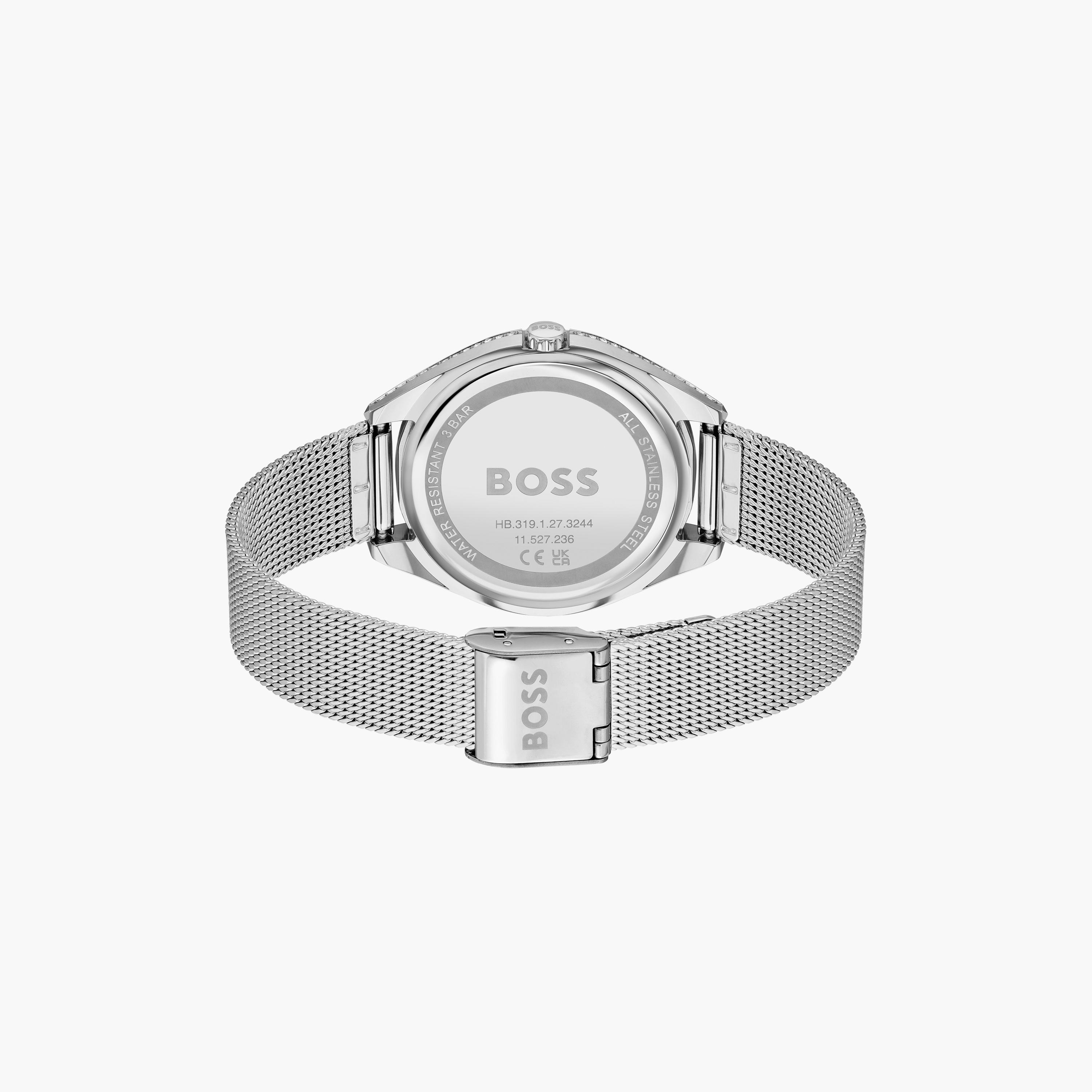 هوغو بوس- ساعة للنساء 37 ملم من الستانلس ستيل باللون الفضي | 1502638-women-watchesandjewellery-watches-image-3