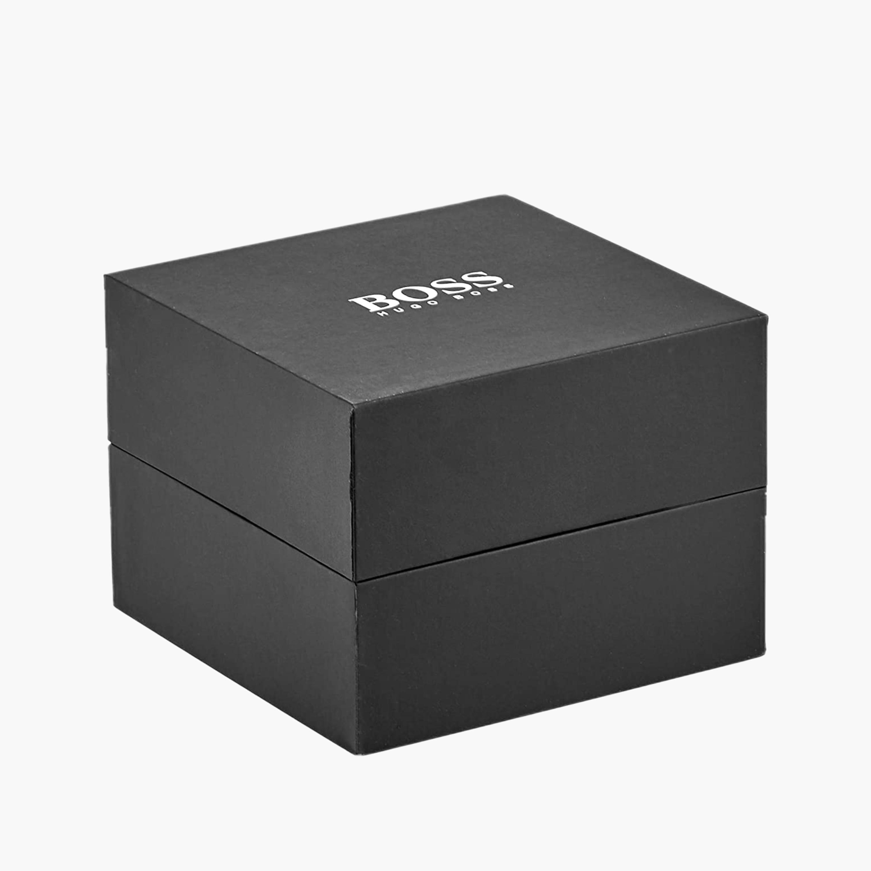 هوغو بوس- ساعة للرجال 41 ملم بسوار من الستانلس ستيل وقرص فضي | 1514133-men-watchesandjewellery-watches-image-4