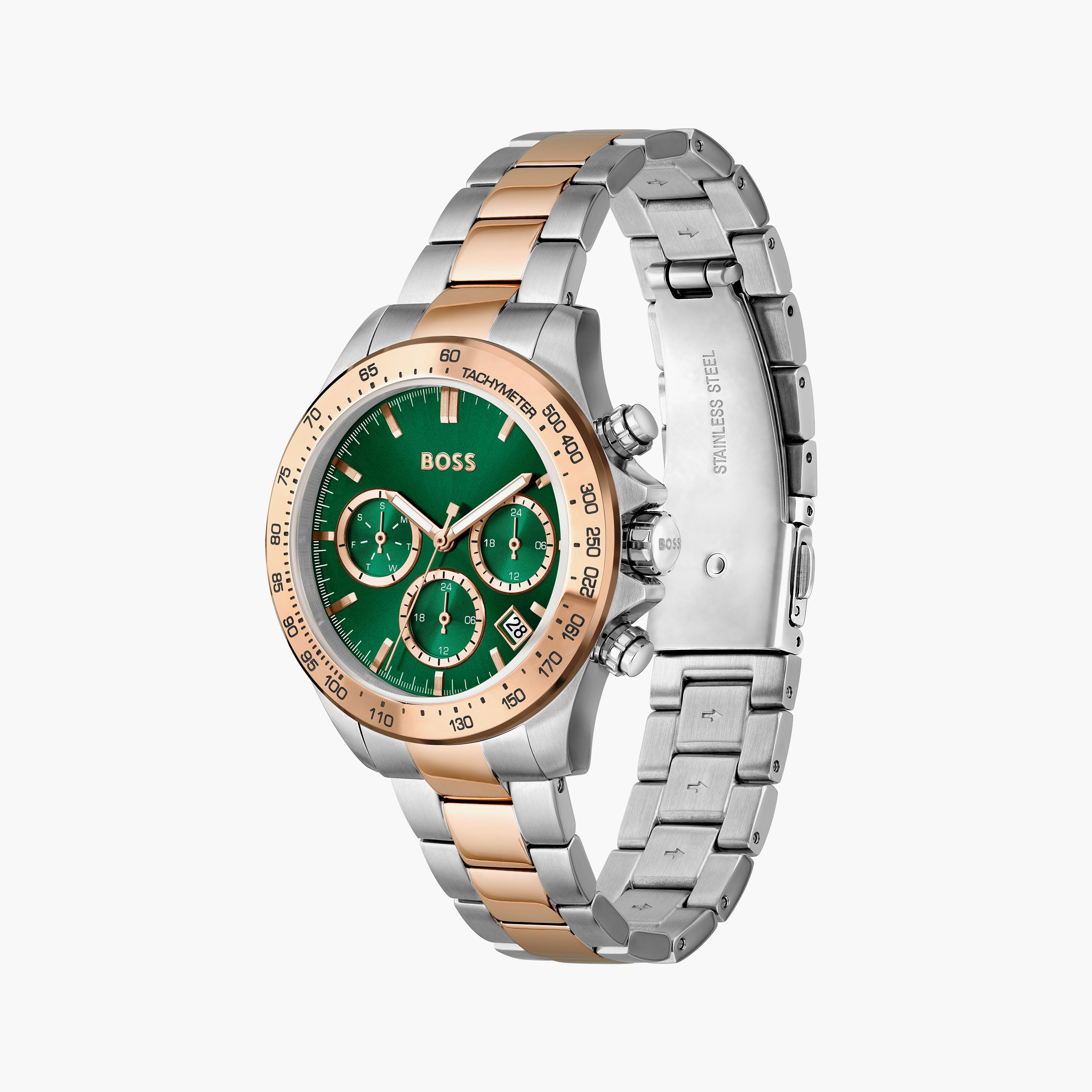 هوغو بوس- ساعة للنساء 38 ملم كرونوغراف مزدوجة اللون من الستانلس ستيل | 1502762-women-watchesandjewellery-watches-image-2