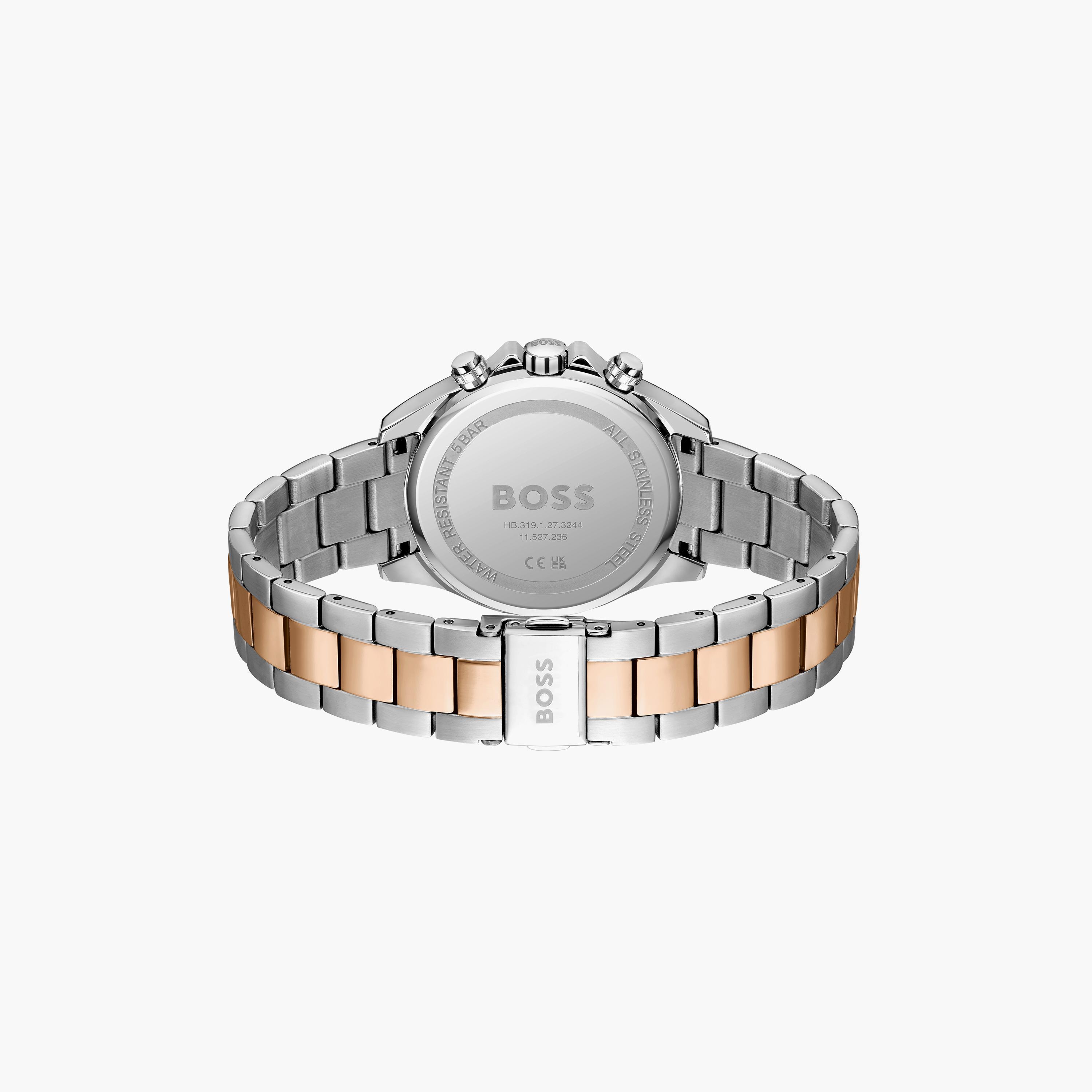 هوغو بوس- ساعة للنساء 38 ملم كرونوغراف مزدوجة اللون من الستانلس ستيل | 1502762-women-watchesandjewellery-watches-image-3