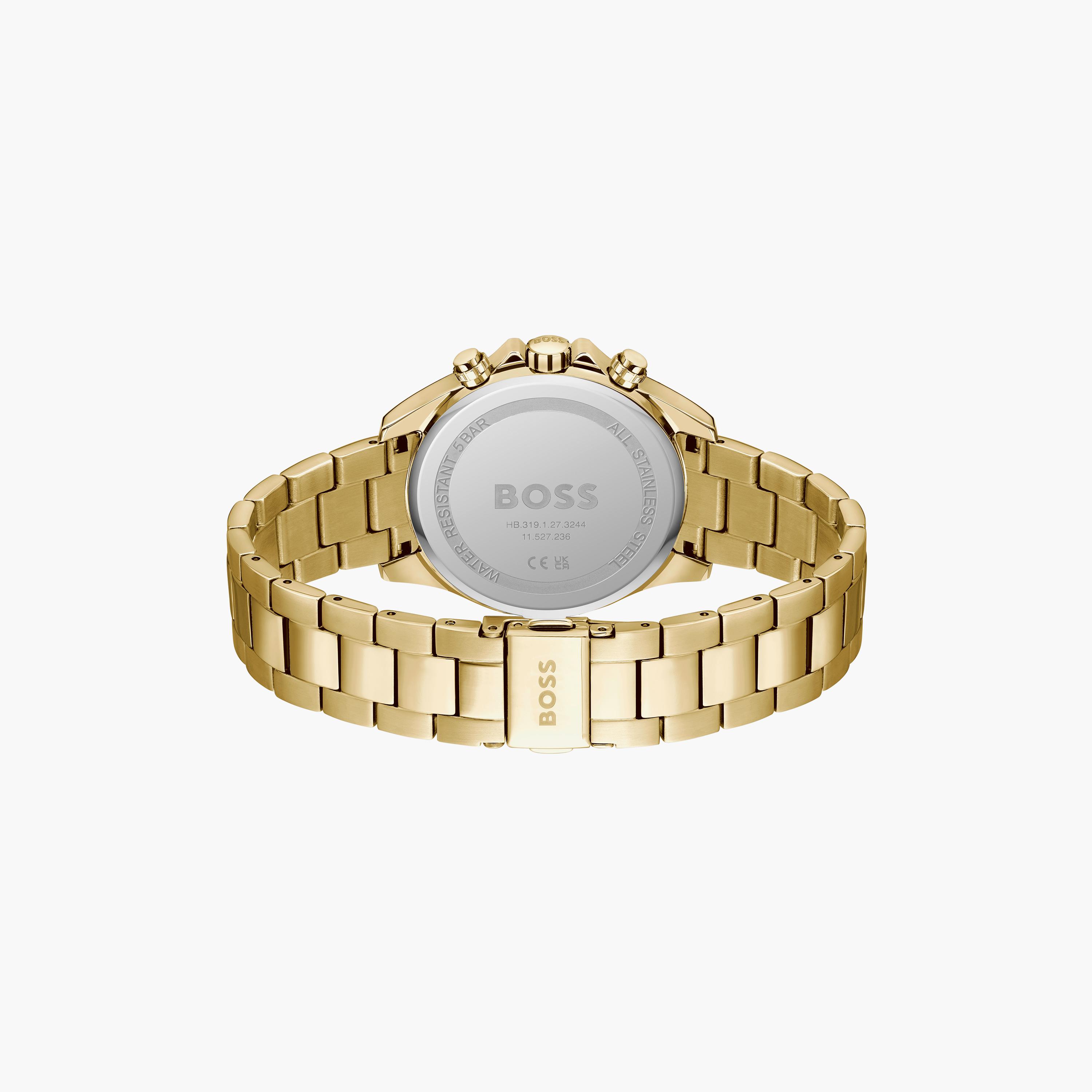 هوغو بوس- ساعة للنساء 38 ملم كرونوغراف ذهبية من الستانلس ستيل | 1502750-women-watchesandjewellery-watches-image-3