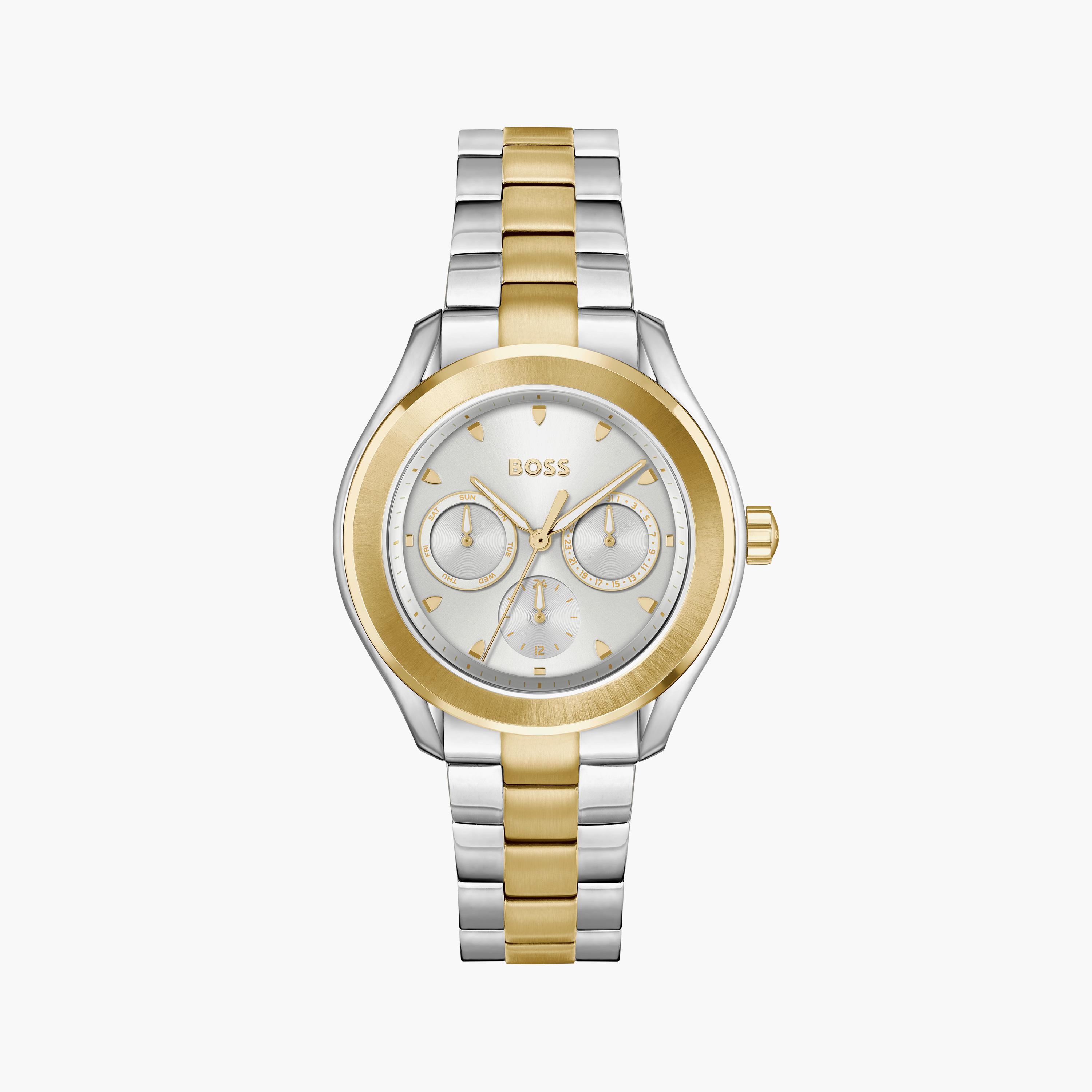 هوغو بوس- ساعة للنساء 38 ملم من الستانلس ستيل بلونين | 1502746-women-watchesandjewellery-watches-image-1