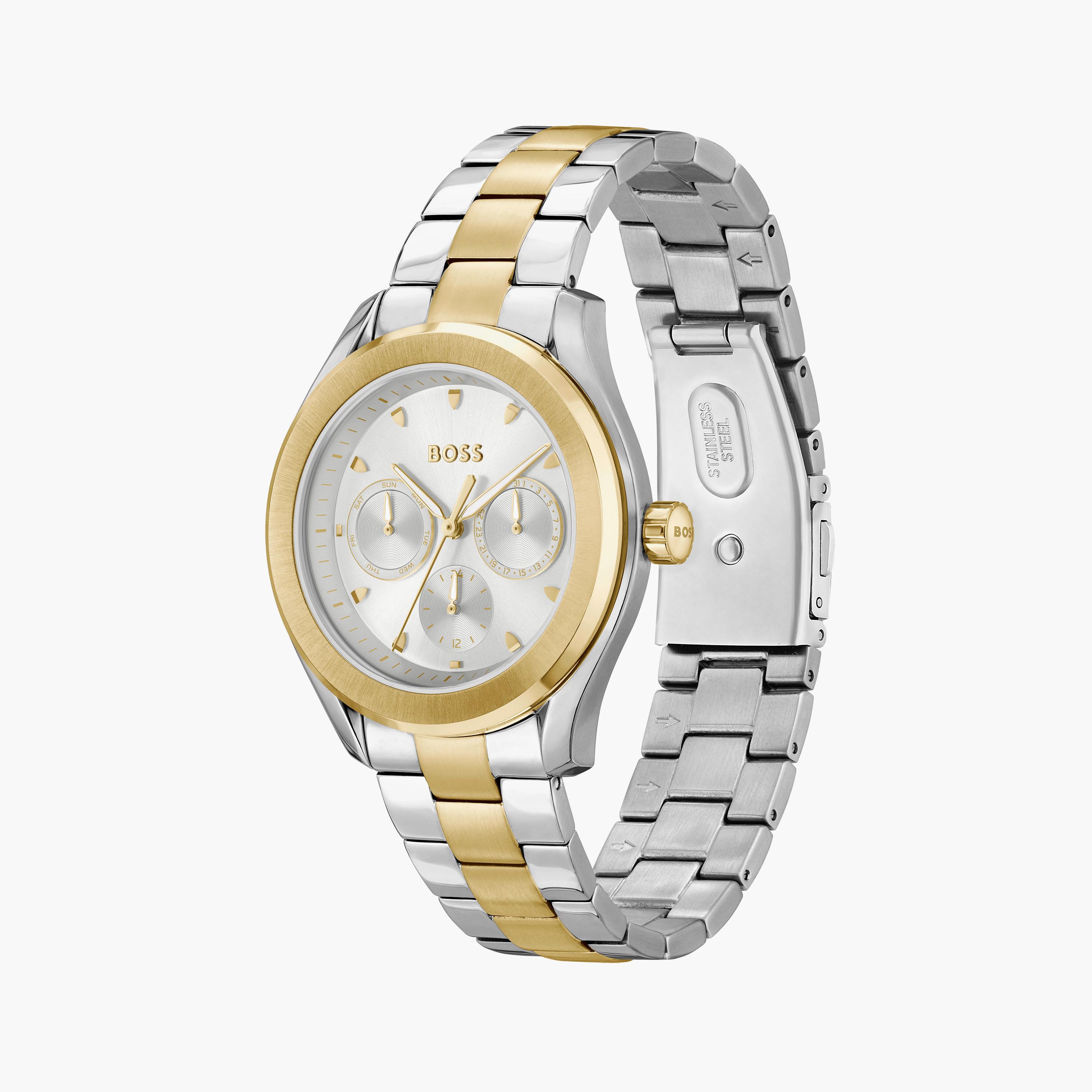 هوغو بوس- ساعة للنساء 38 ملم من الستانلس ستيل بلونين | 1502746-women-watchesandjewellery-watches-image-2