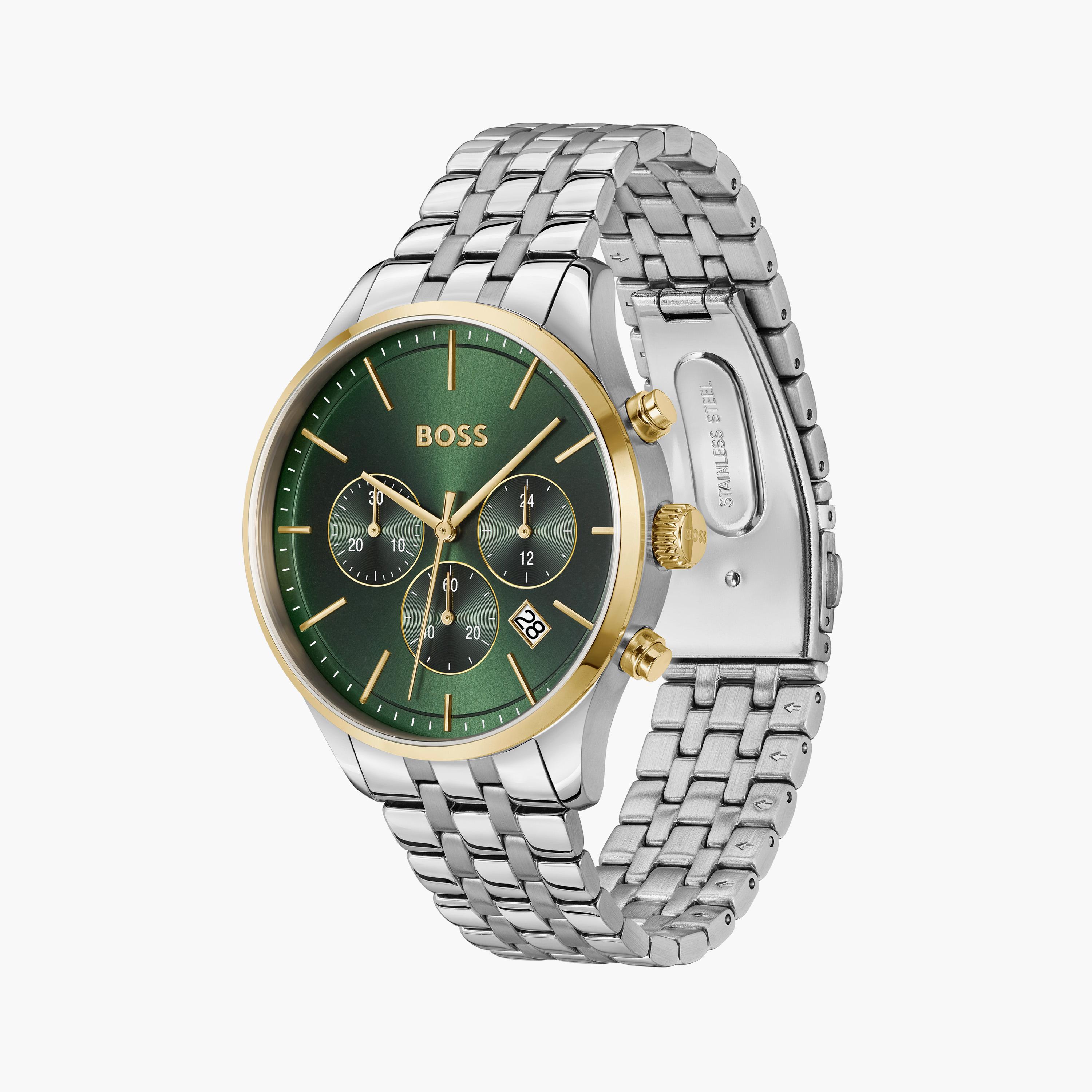 هوغو بوس- ساعة للرجال 42 ملم تناظرية من الستانلس ستيل | 1514159-men-watchesandjewellery-watches-image-2