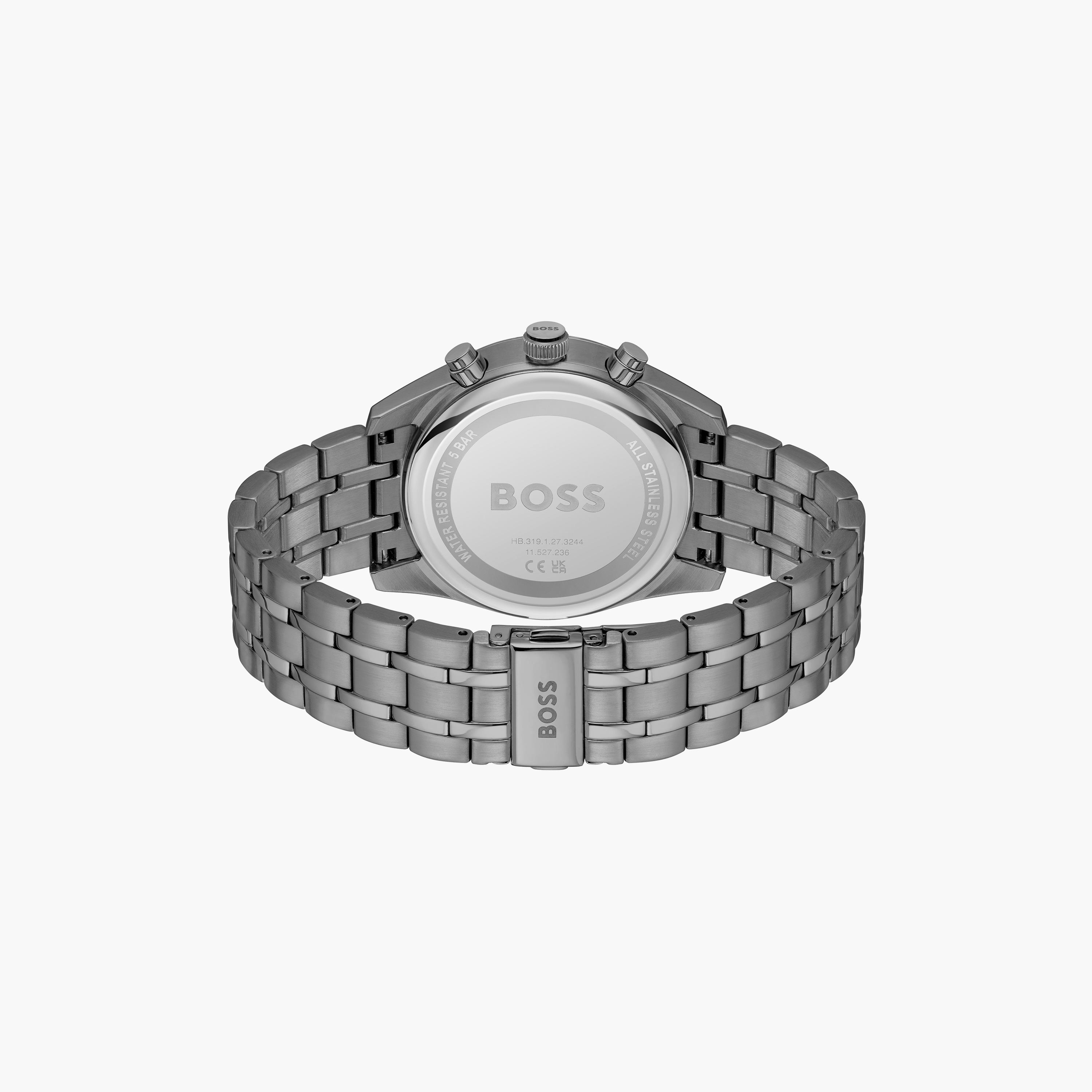 هوغو بوس- ساعة للرجال 44 ملم تناظرية ستانلس ستيل رمادي | 1514153-men-watchesandjewellery-watches-image-3