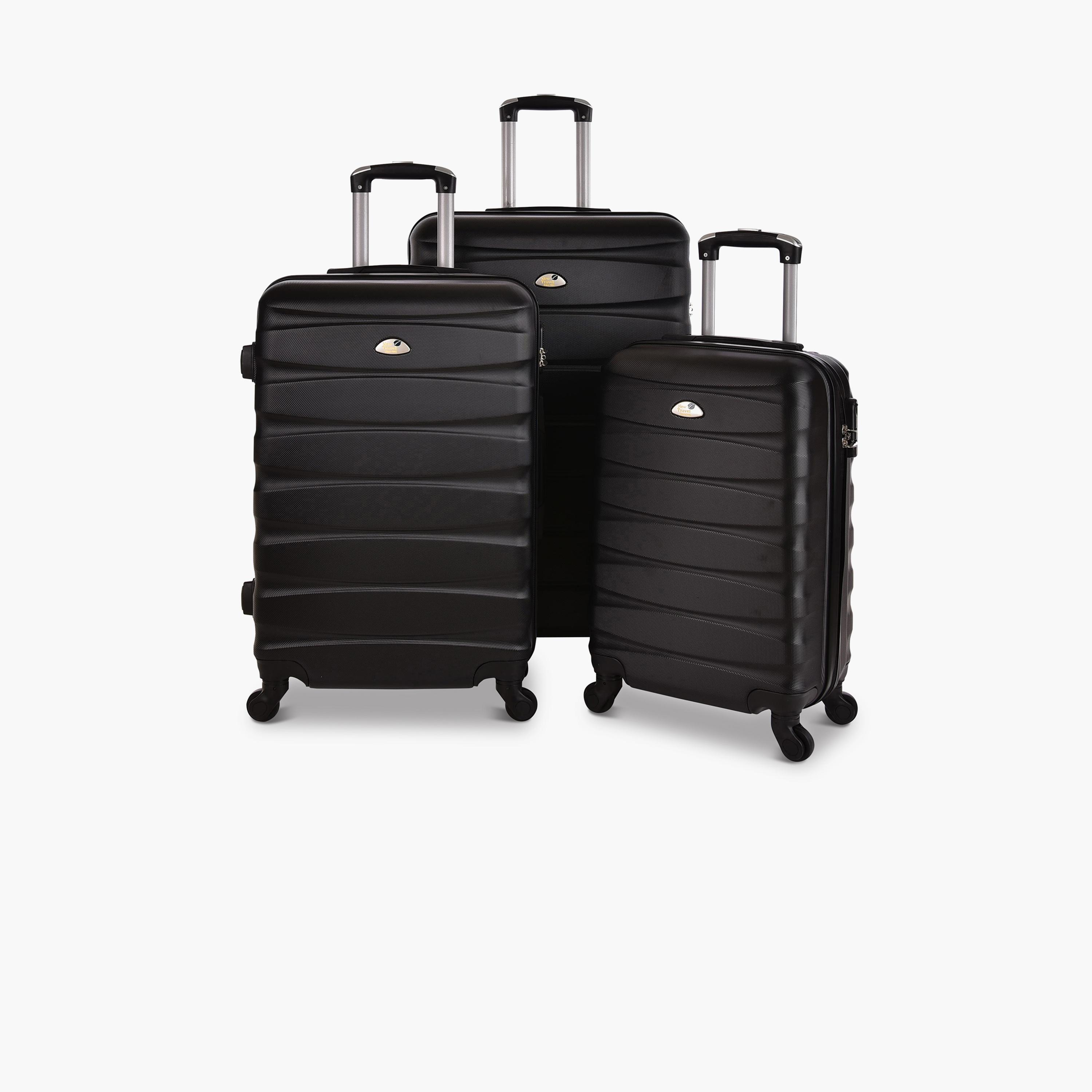 New Travel Set of 3 ABS Hardcase 4-Wheeler Spinner Trolley Bag with Combination Lock | BR706/3P-travel-luggagesandbags-luggage-image-1
