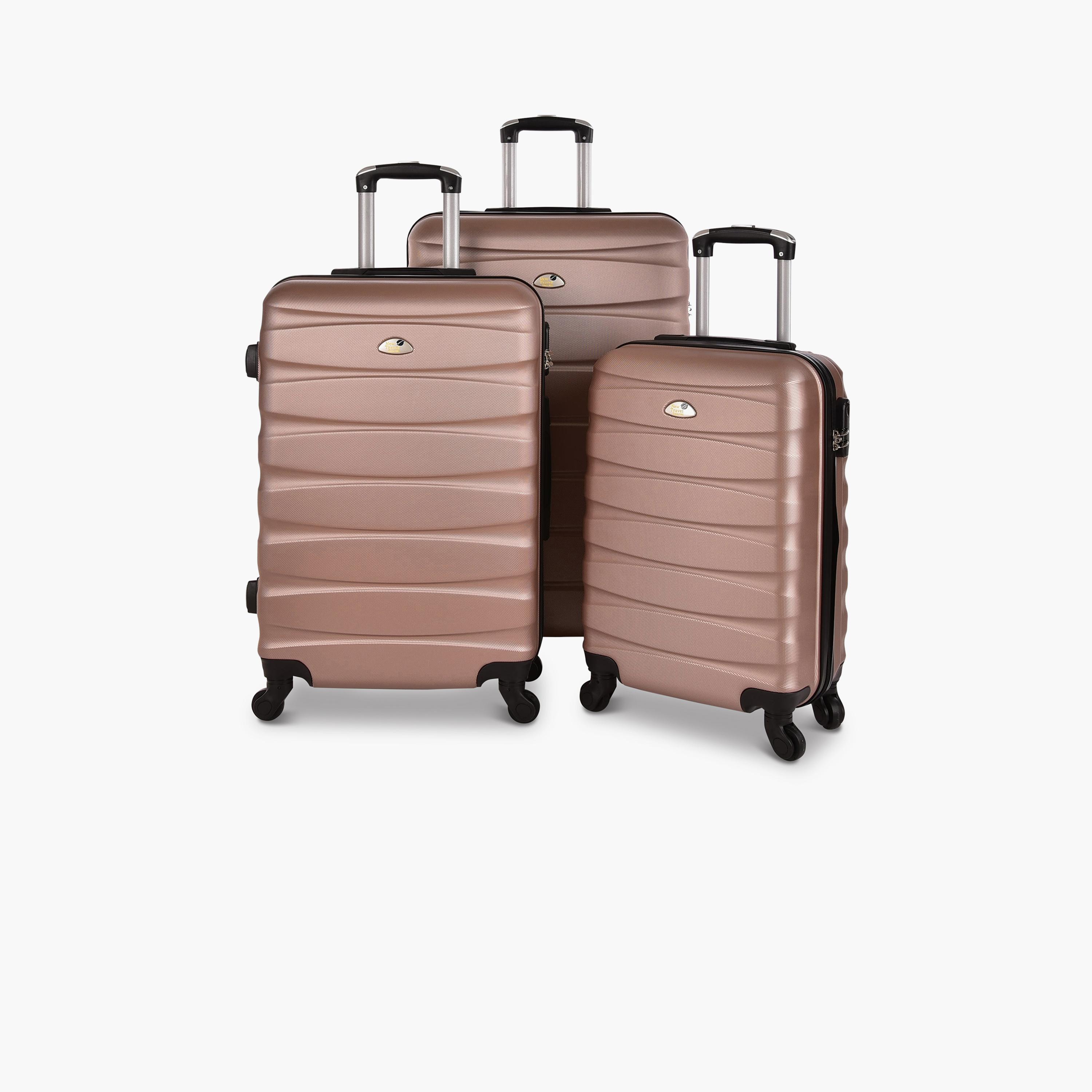 New Travel Set of 3 ABS Hardcase 4-Wheeler Spinner Trolley Bag with Combination Lock | BR706/3P-travel-luggagesandbags-luggage-image-1