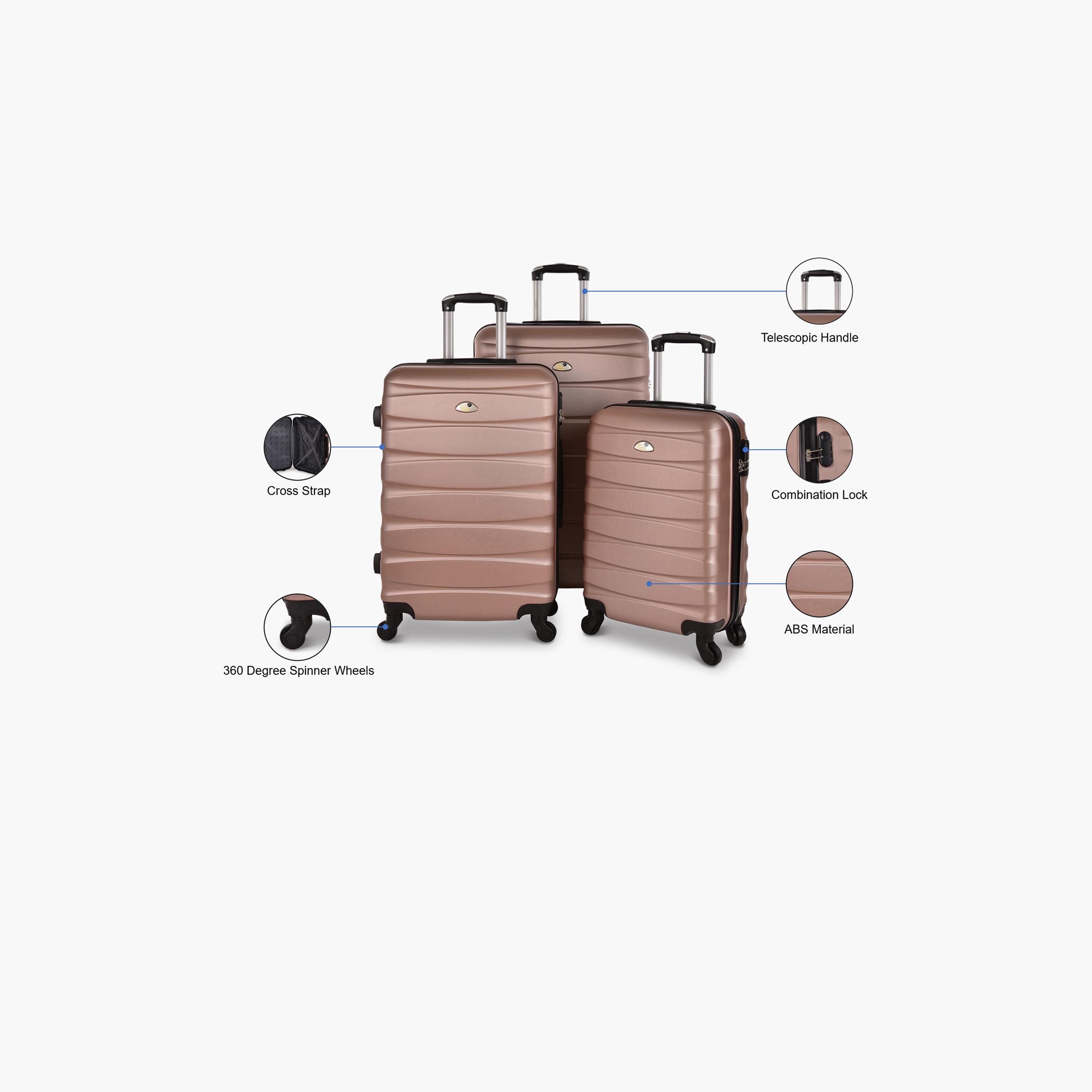 New Travel Set of 3 ABS Hardcase 4-Wheeler Spinner Trolley Bag with Combination Lock | BR706/3P-travel-luggagesandbags-luggage-image-2