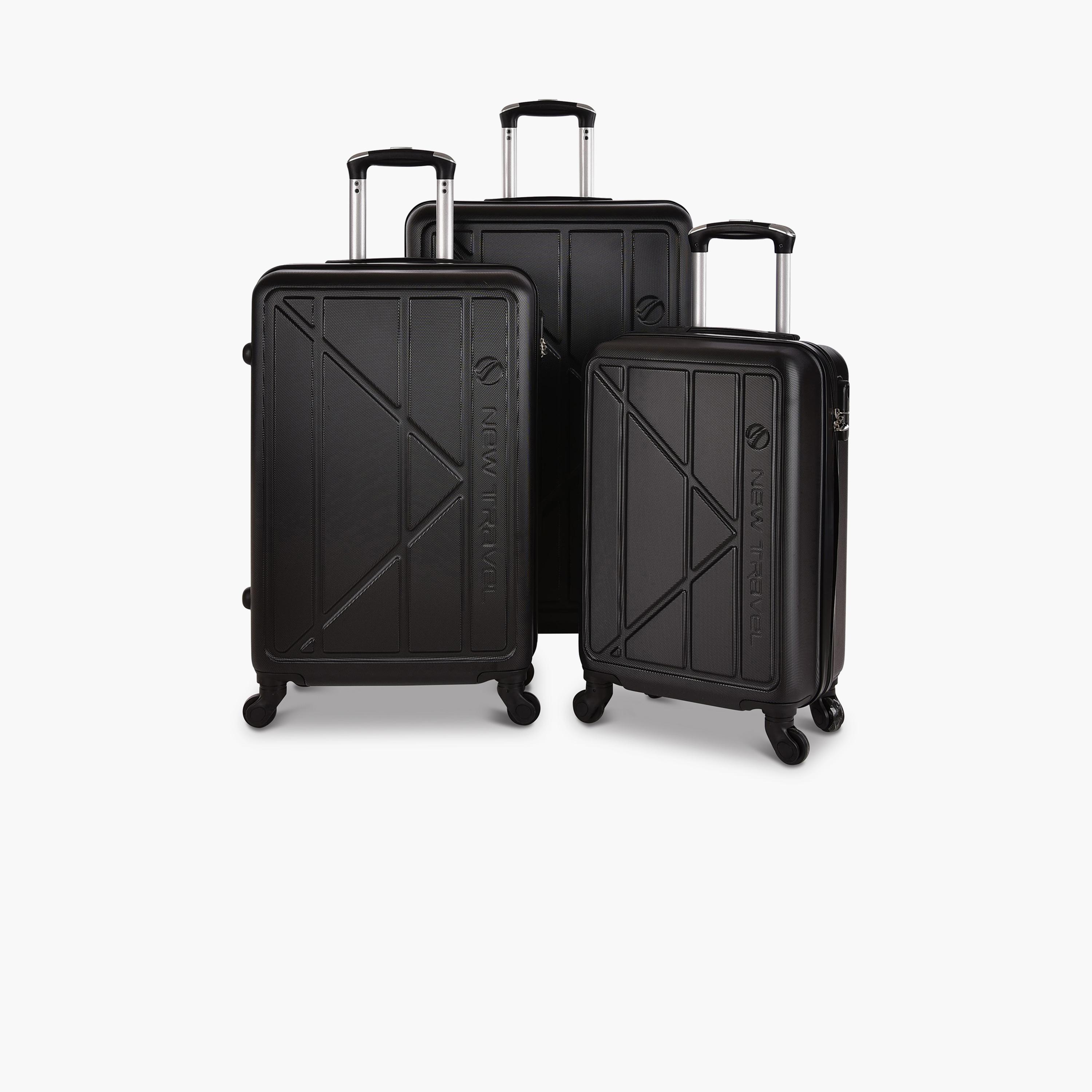 New Travel Set of 3 ABS Hardcase 4-Wheeler Spinner Trolley Bag with Combination Lock | BR909/3P-travel-luggagesandbags-luggage-image-1