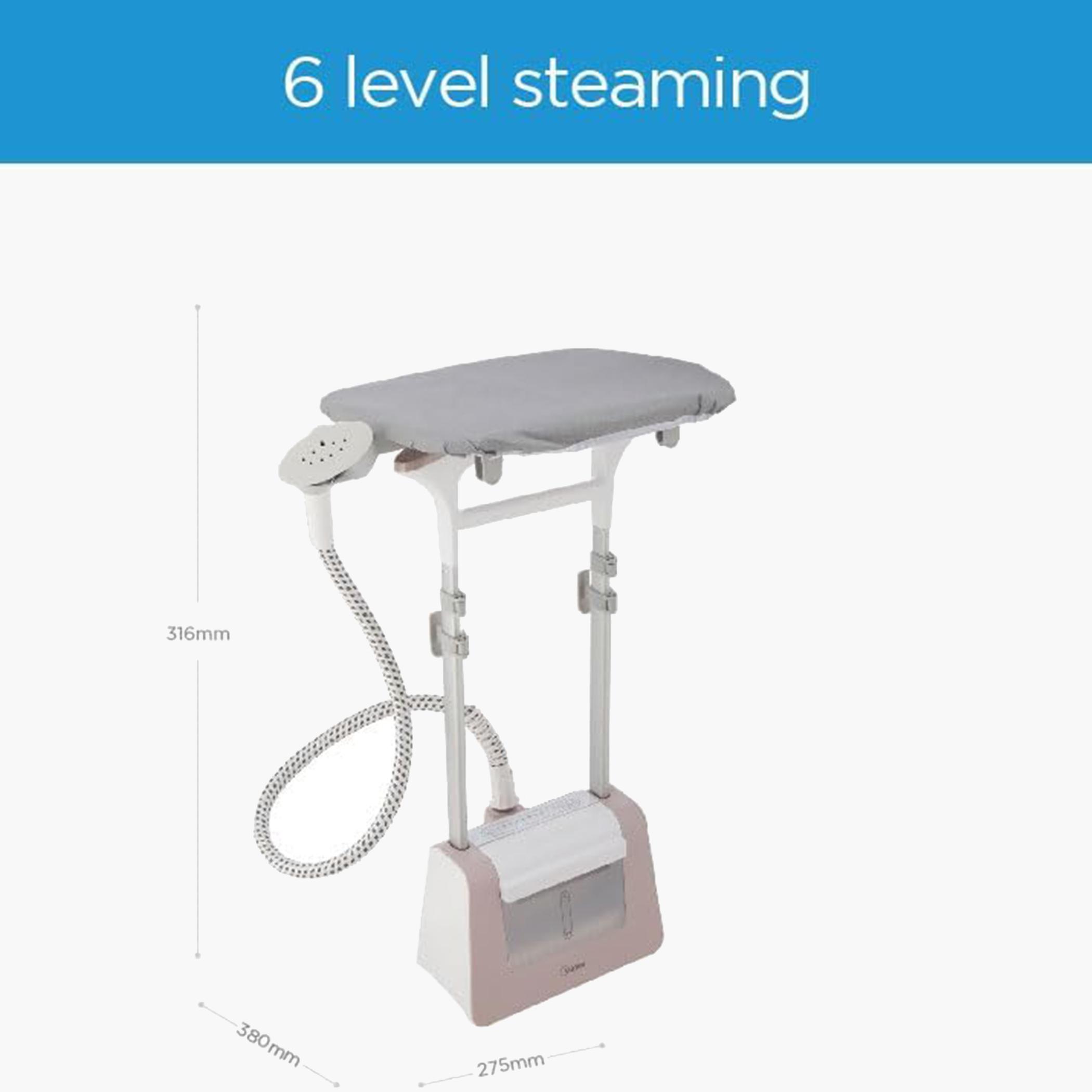 Midea 1.5L 1800W Garment Steamer with Double Rod Adjustment and Ironing Table Board - YGD20P2W-hbxhomeware-hbxbathroom-image-3