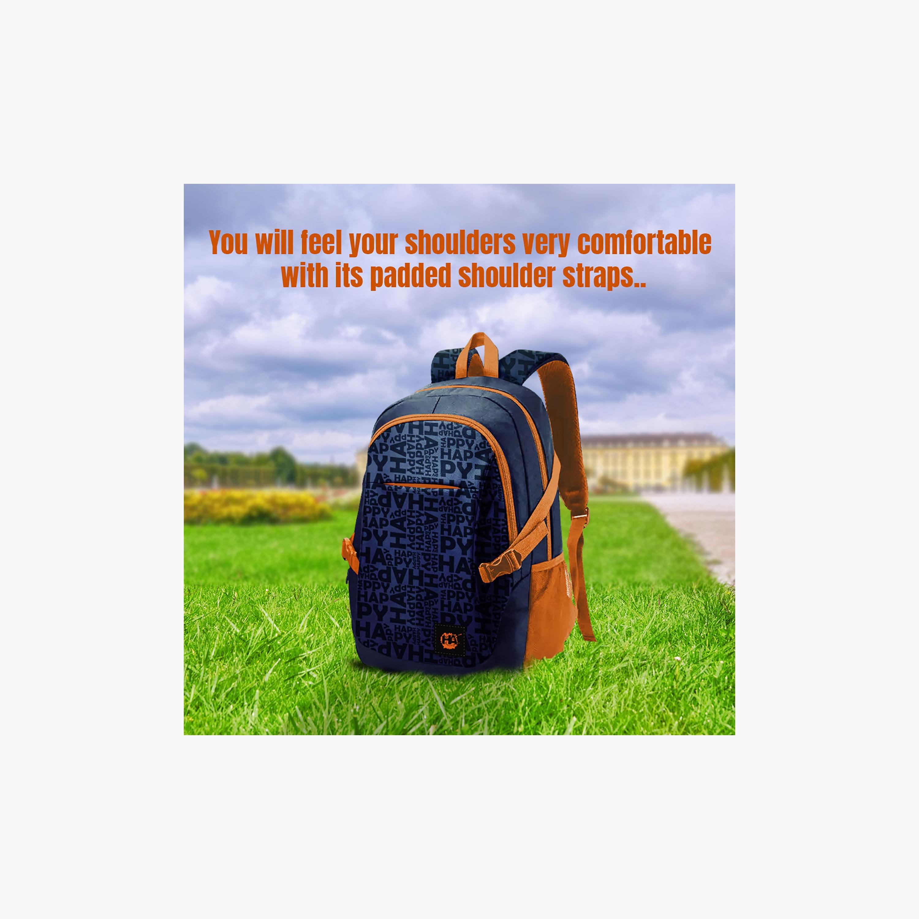 Biggdesign Printed Waterproof & Anti-Theft Laptop Backpack with USB Charging Port - Moods Up - 15 Inch-school-bagsandbackpacks-backpacks-image-4