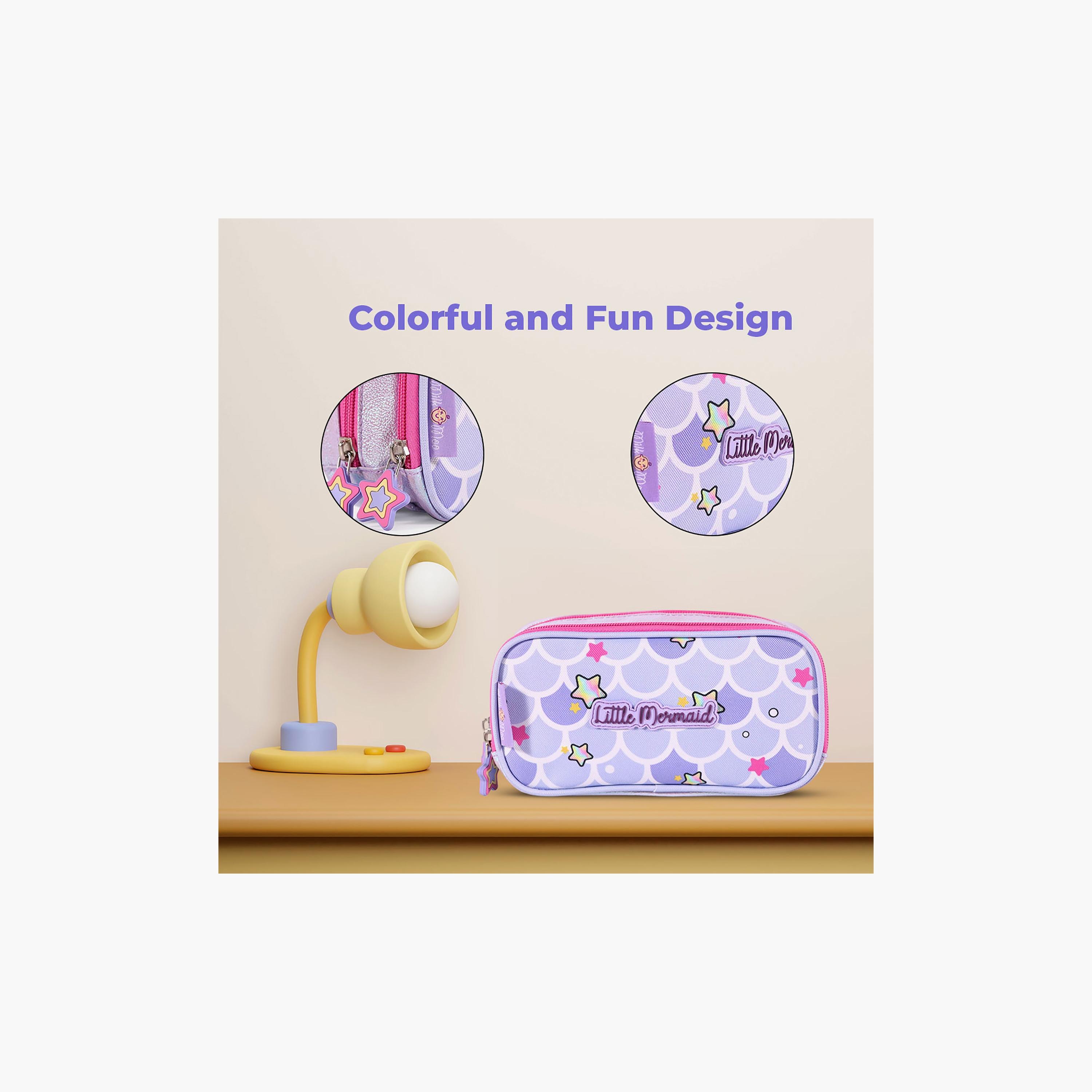 Milk&Moo Little Mermaid Printed Pencil Case - Purple-school-stationery-pencilcases-image-4
