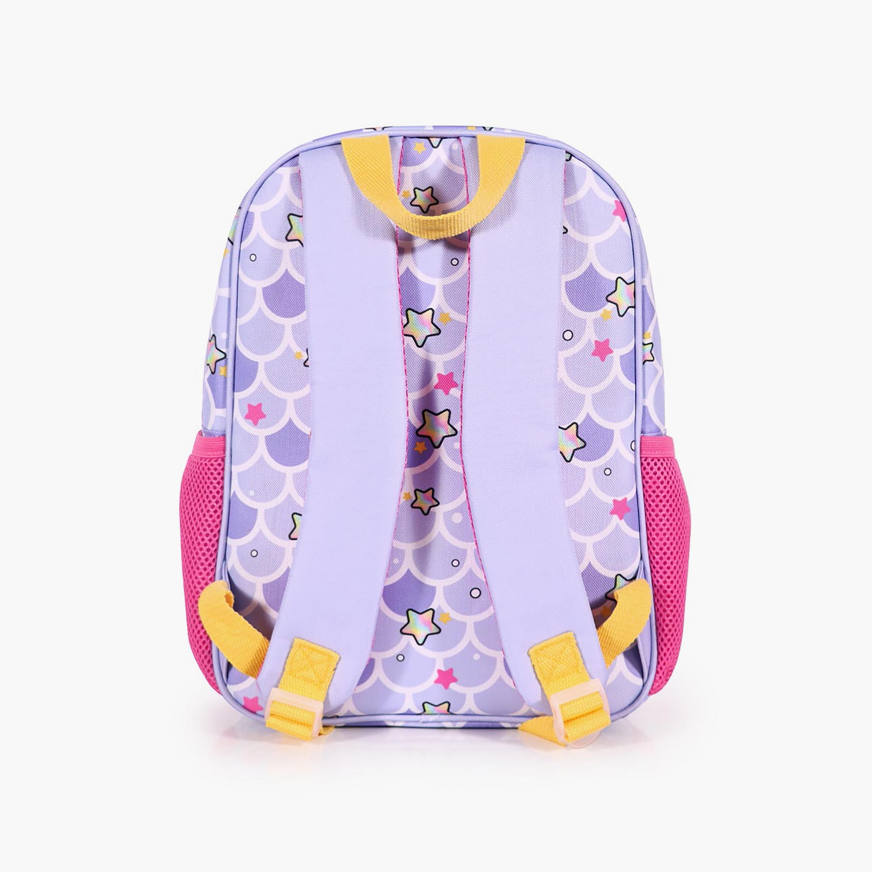 Milk&Moo Little Mermaid Printed Backpack - Purple - 12.9 Inch-school-bagsandbackpacks-backpacks-image-2