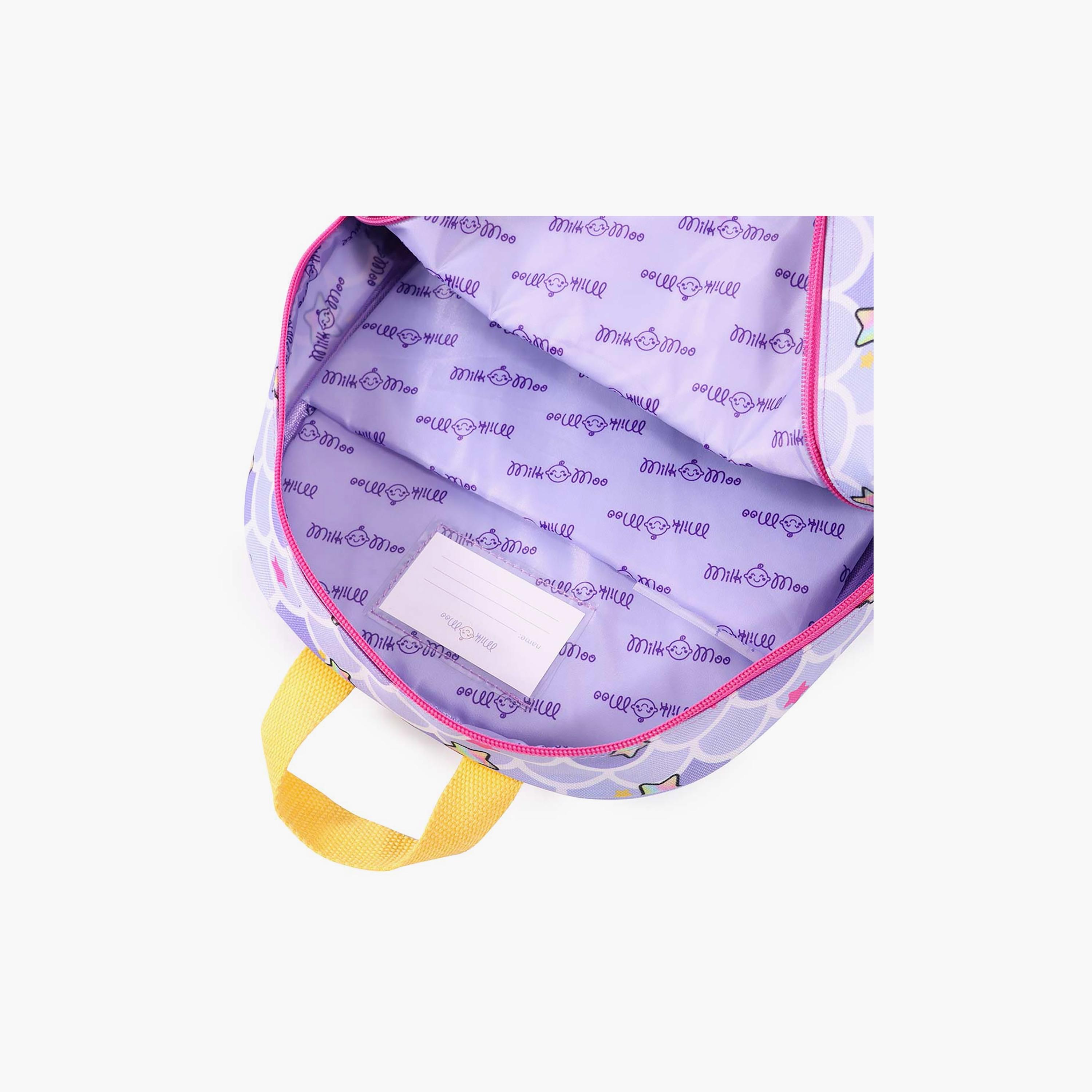 Milk&Moo Little Mermaid Printed Backpack - Purple - 12.9 Inch-school-bagsandbackpacks-backpacks-image-5