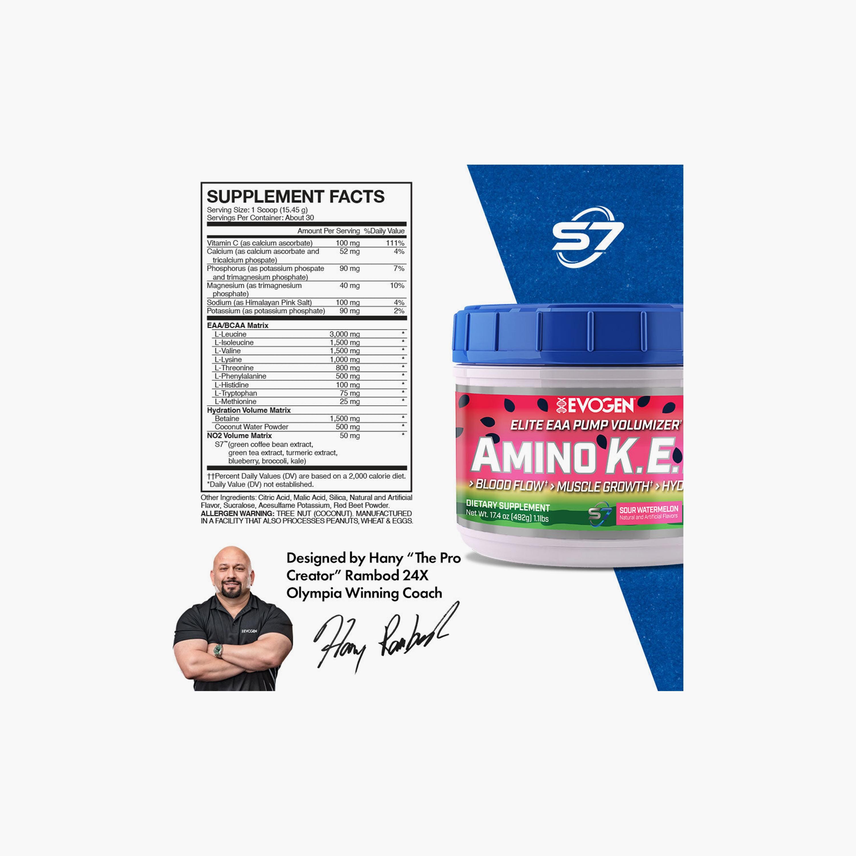 Amino K.E.M, Sour Watermelon, 471 gm, 30 Servings-sports-nutrition-prepostworkout-image-2