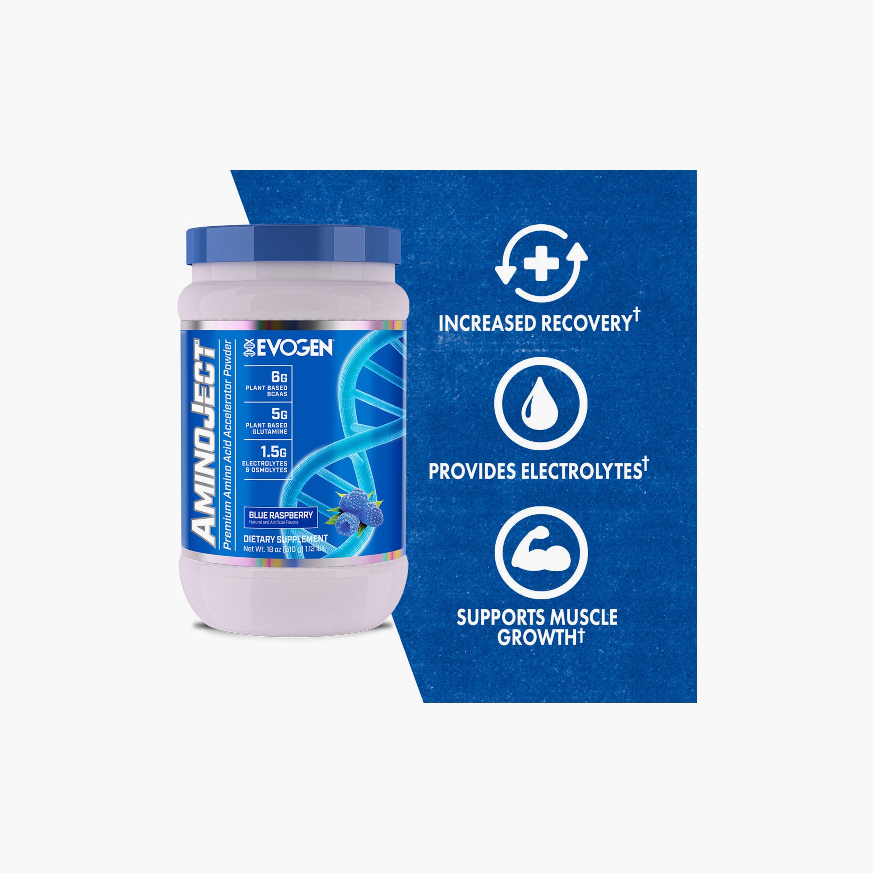 Aminoject, Blue Raspberry, 510 gm, 30 Servings-sports-nutrition-prepostworkout-image-3